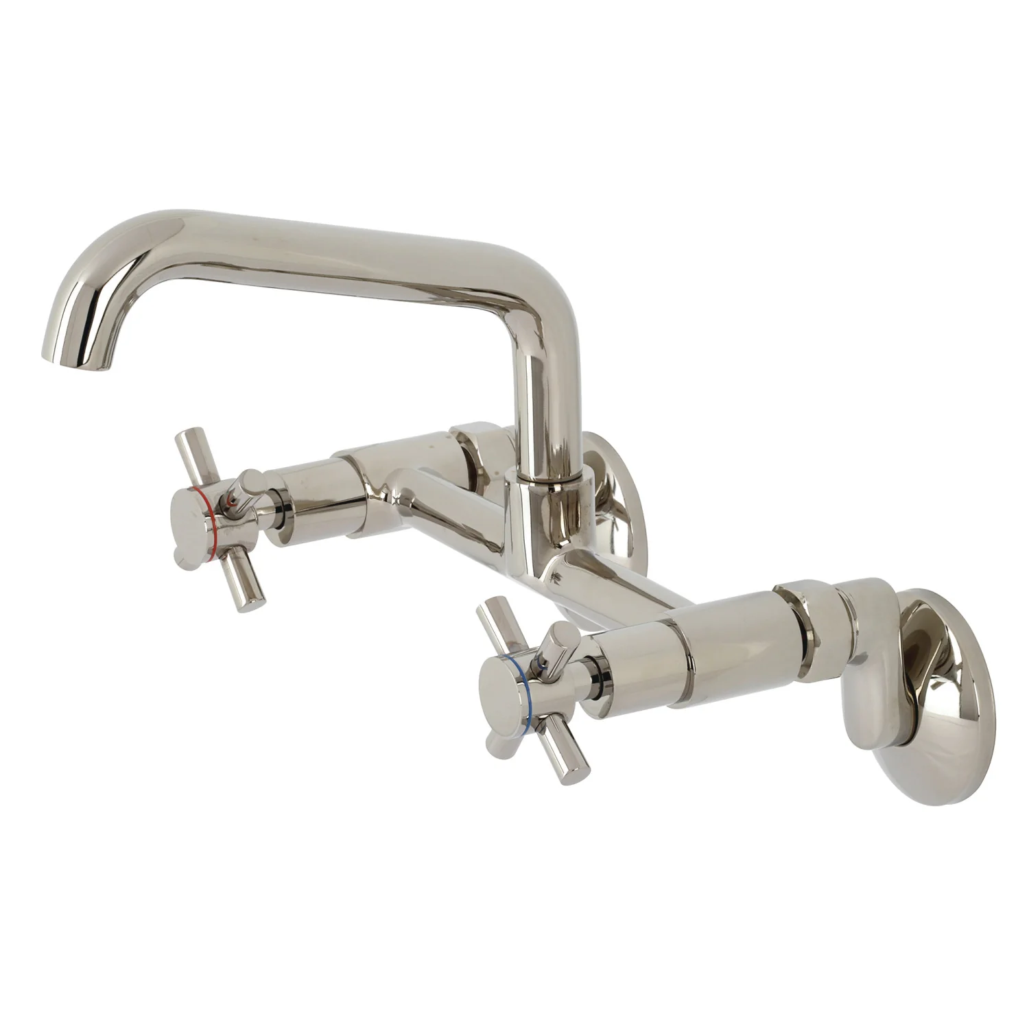 Kingston Sona KS423PN - Concord Two-Handle 2-Hole Wall Mount Kitchen Faucet, Polished Nickel