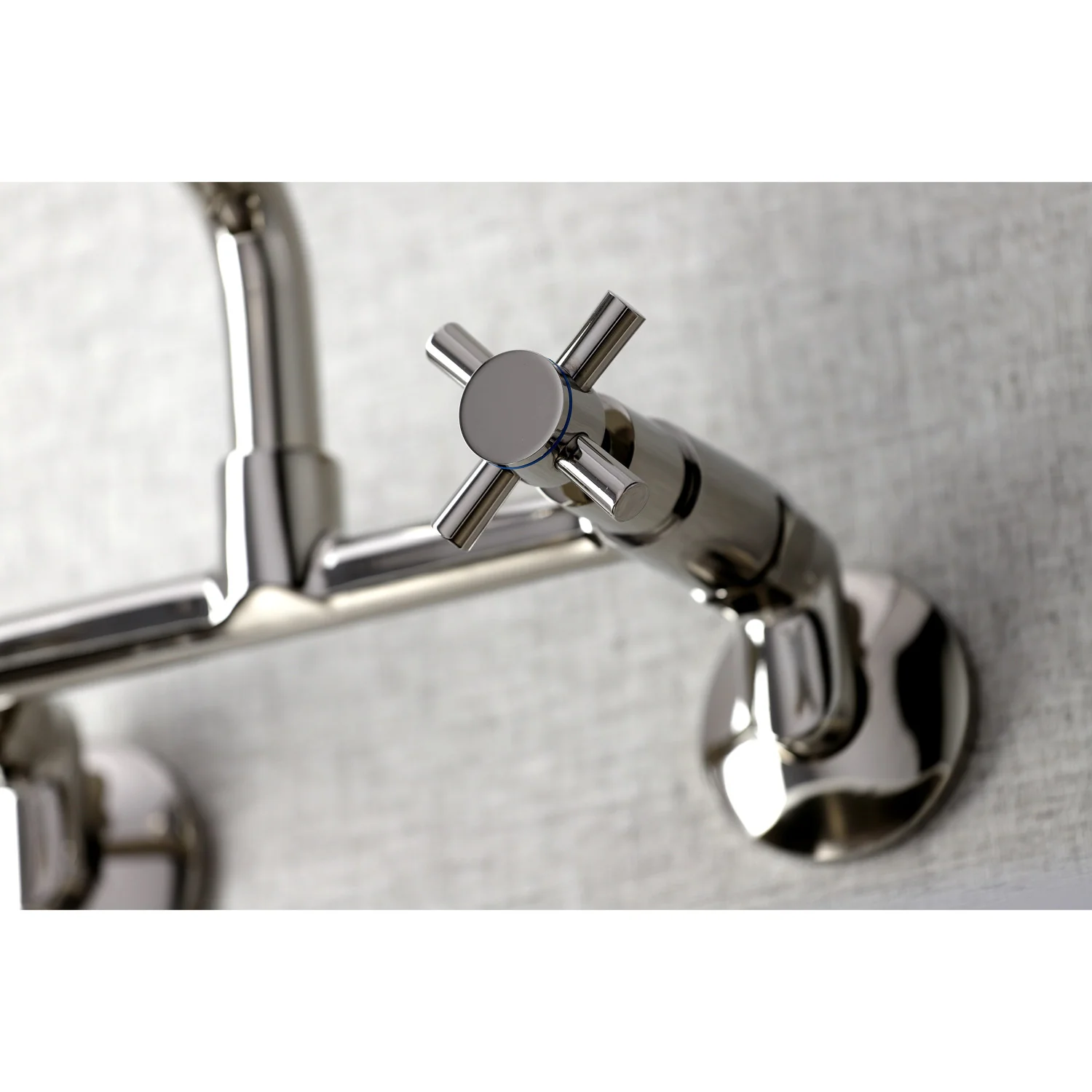 Kingston Sona KS423PN - Concord Two-Handle 2-Hole Wall Mount Kitchen Faucet, Polished Nickel - Image 2