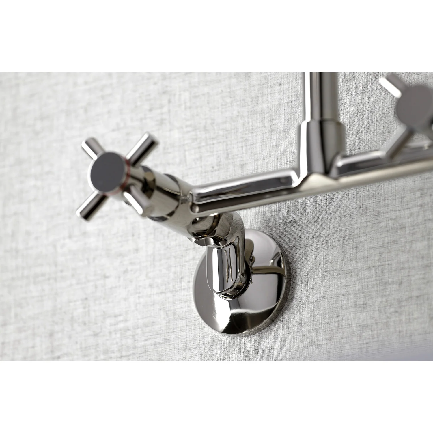Kingston Sona KS423PN - Concord Two-Handle 2-Hole Wall Mount Kitchen Faucet, Polished Nickel - Image 3