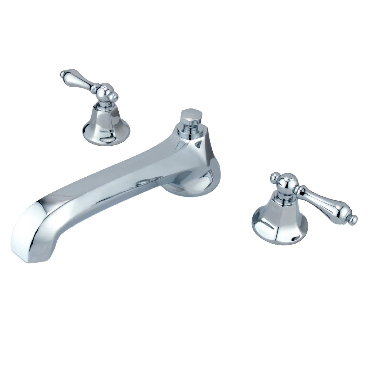 Kingston Tulare KS4301AL - Metropolitan Two-Handle 3-Hole Deck Mount Roman Tub Faucet, Polished Chrome