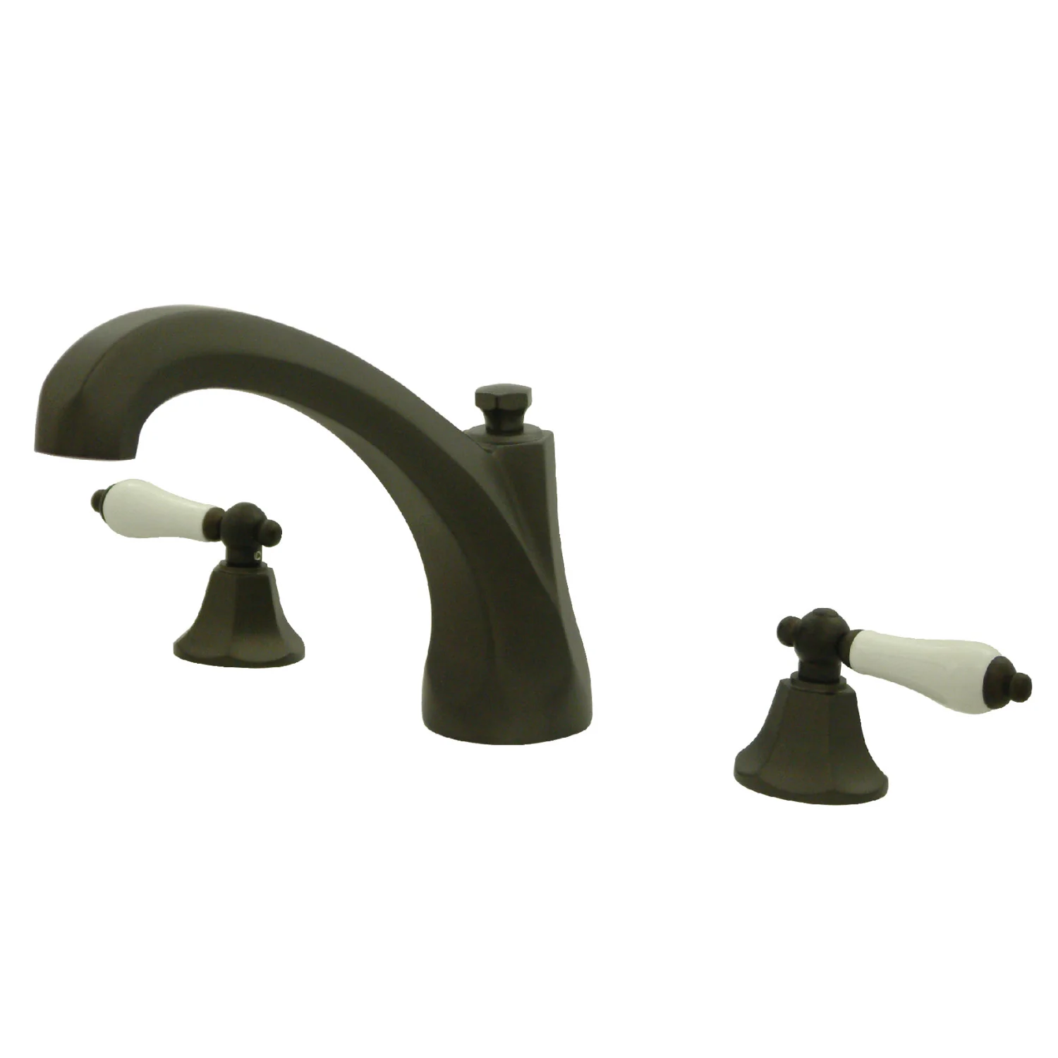 Kingston Tulare KS4325PL - Metropolitan Two-Handle 3-Hole Deck Mount Roman Tub Faucet, Oil Rubbed Bronze
