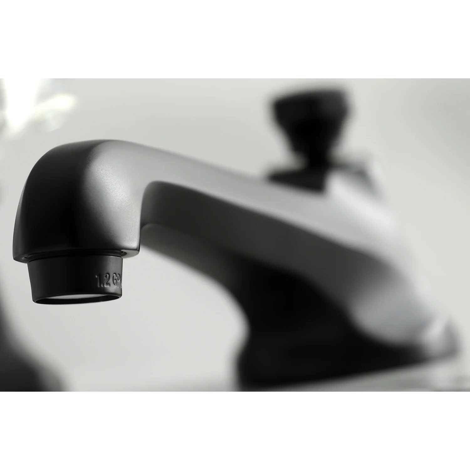 Kingston Tulare KS4460TAL - Tudor Two-Handle 3-Hole Deck Mount Widespread Bathroom Faucet with Brass Pop-Up, Matte Black - Image 3