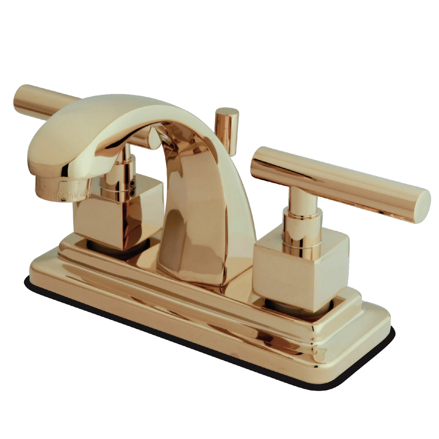 Kingston Tulare KS4642CQL - Claremont Double-Handle 3-Hole Deck Mount 4-Inch Centerset Bathroom Faucet with Brass Pop-Up, Polished Brass