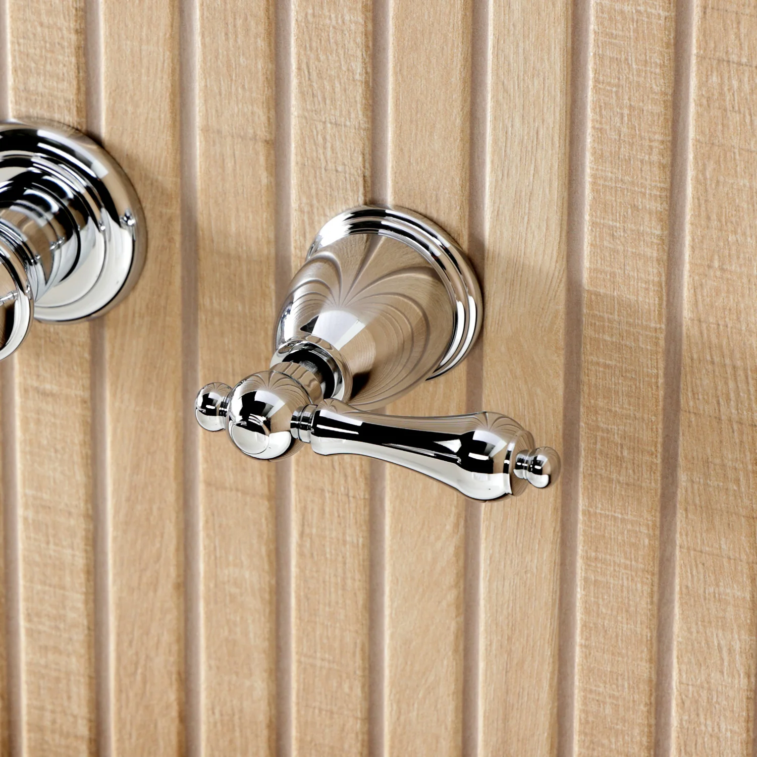Kingston Heirloom KS5021AL Two-Handle 3-Hole Wall Mount Tub Faucet, Polished Chrome - Image 9
