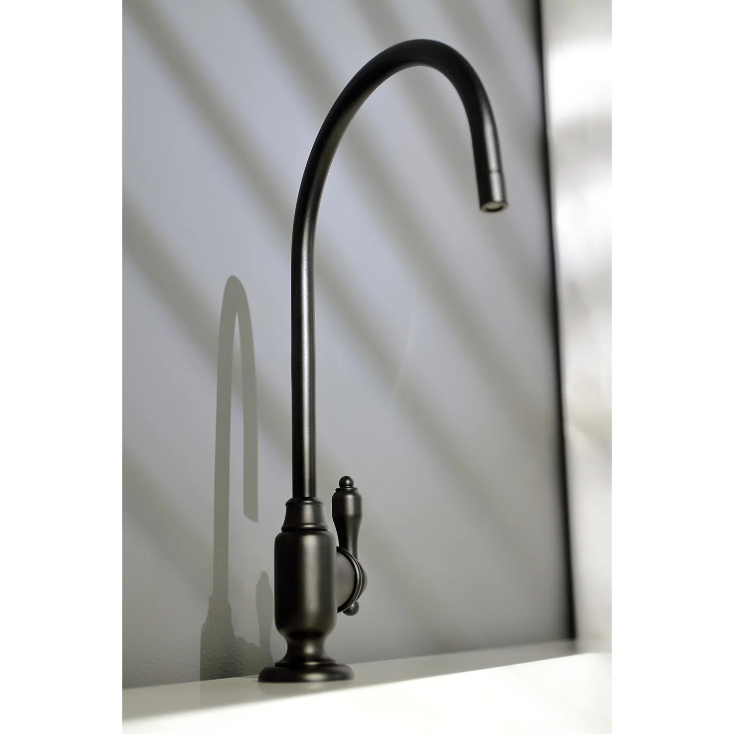 Kingston Heirloom KS5190TAL - Tudor Single-Handle 1-Hole Deck Mount Water Filtration Faucet, Matte Black - Image 3