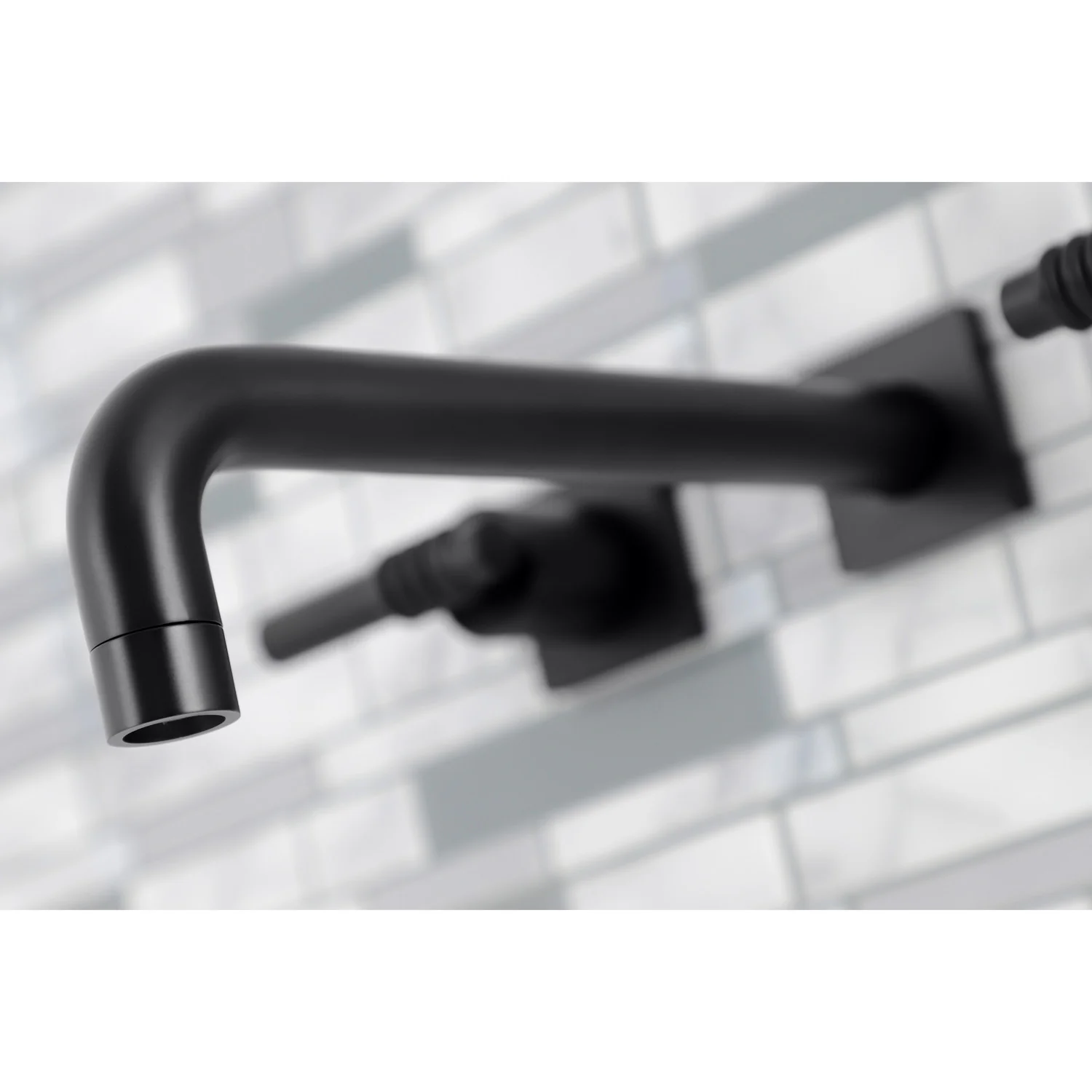 Kingston Sona KS6020ML - Milano Two-Handle 3-Hole Wall Mount Tub Faucet, Matte Black - Image 3