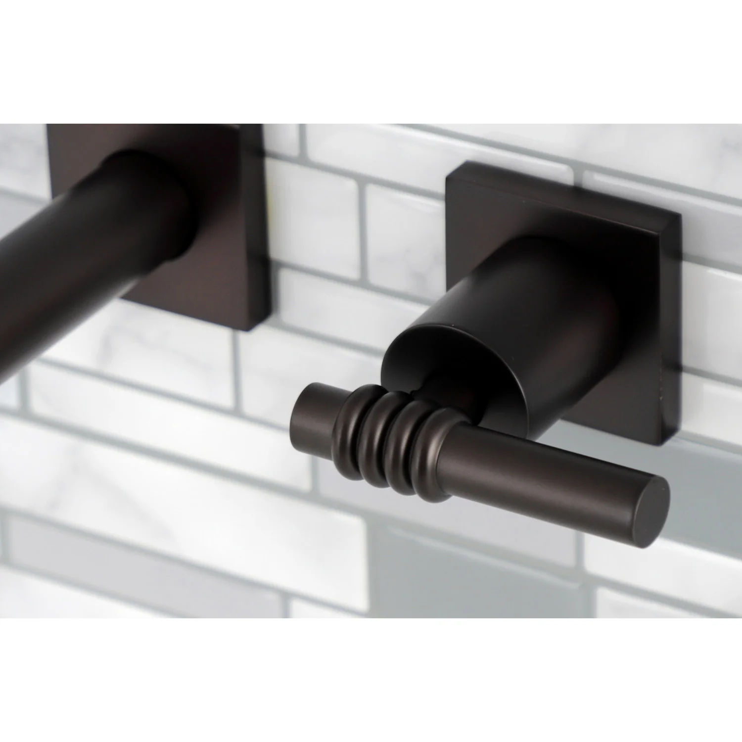Kingston Sona KS6025ML - Milano Two-Handle 3-Hole Wall Mount Tub Faucet, Oil Rubbed Bronze - Image 2