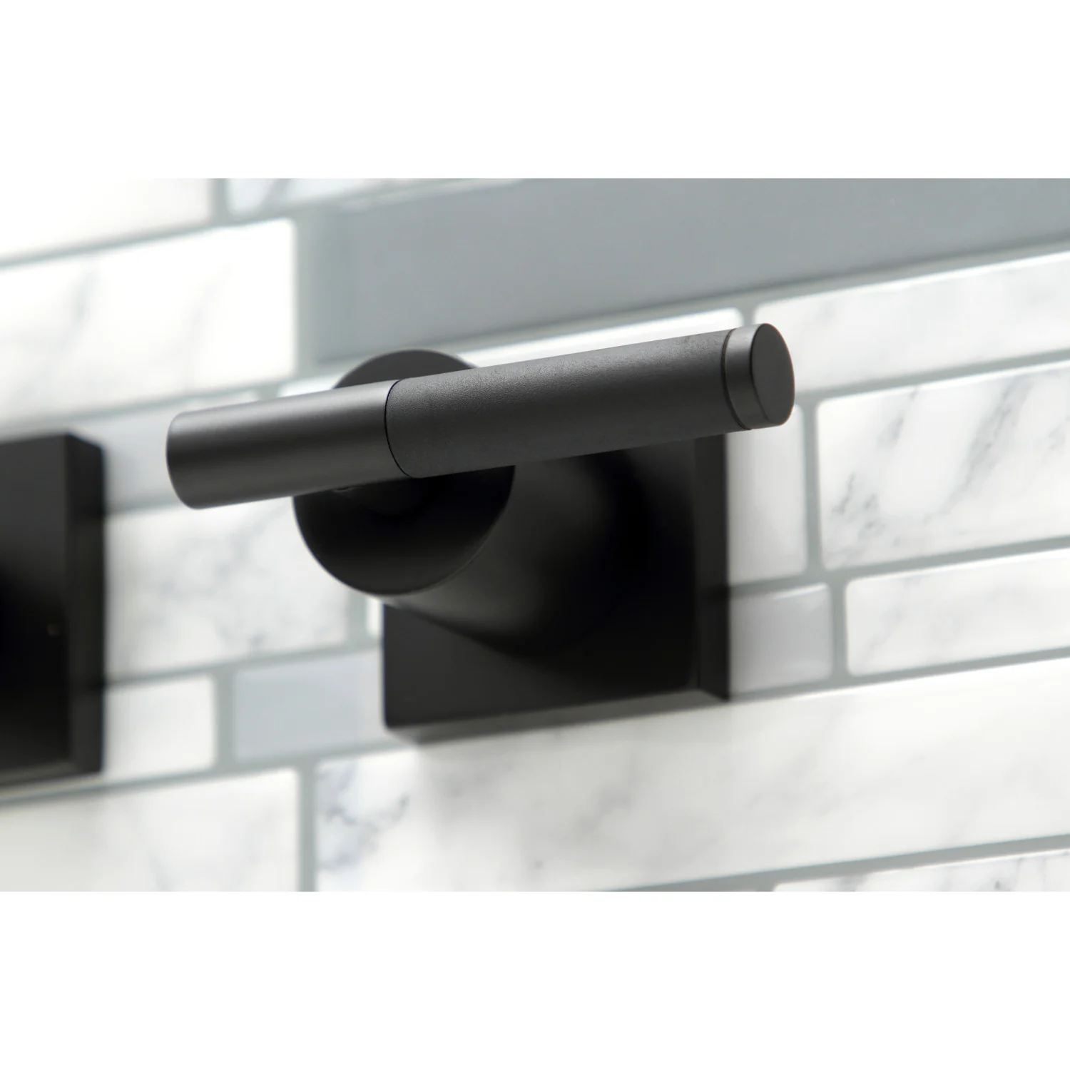 Kingston Sona KS6040CKL - Kaiser Two-Handle 3-Hole Wall Mount Tub Faucet, Matte Black - Image 2