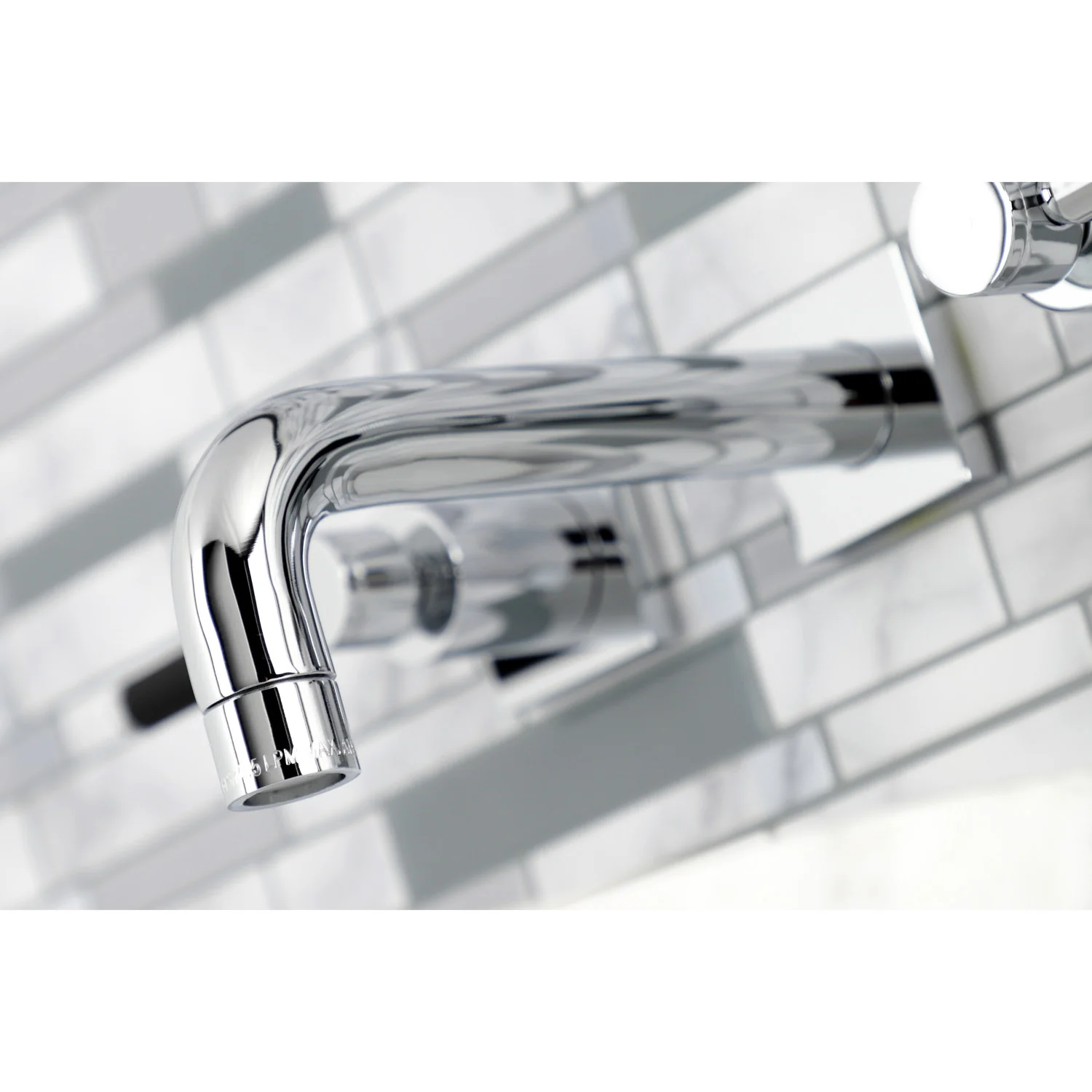 Kingston Sona KS6121DKL - Kaiser Double-Handle 3-Hole Wall Mount Bathroom Faucet, Polished Chrome - Image 3