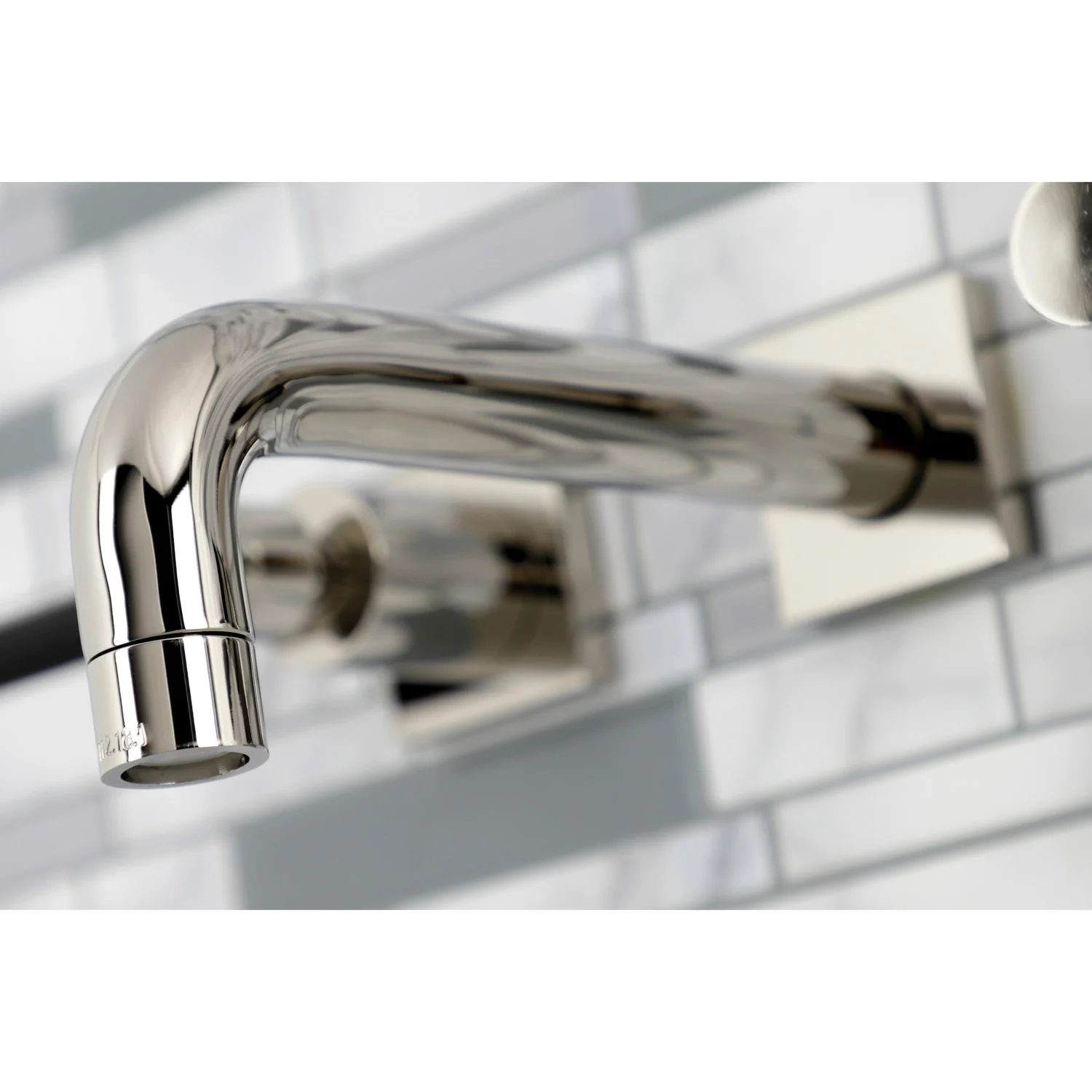 Kingston Sona KS6126DKL - Kaiser Double-Handle 3-Hole Wall Mount Bathroom Faucet, Polished Nickel - Image 3