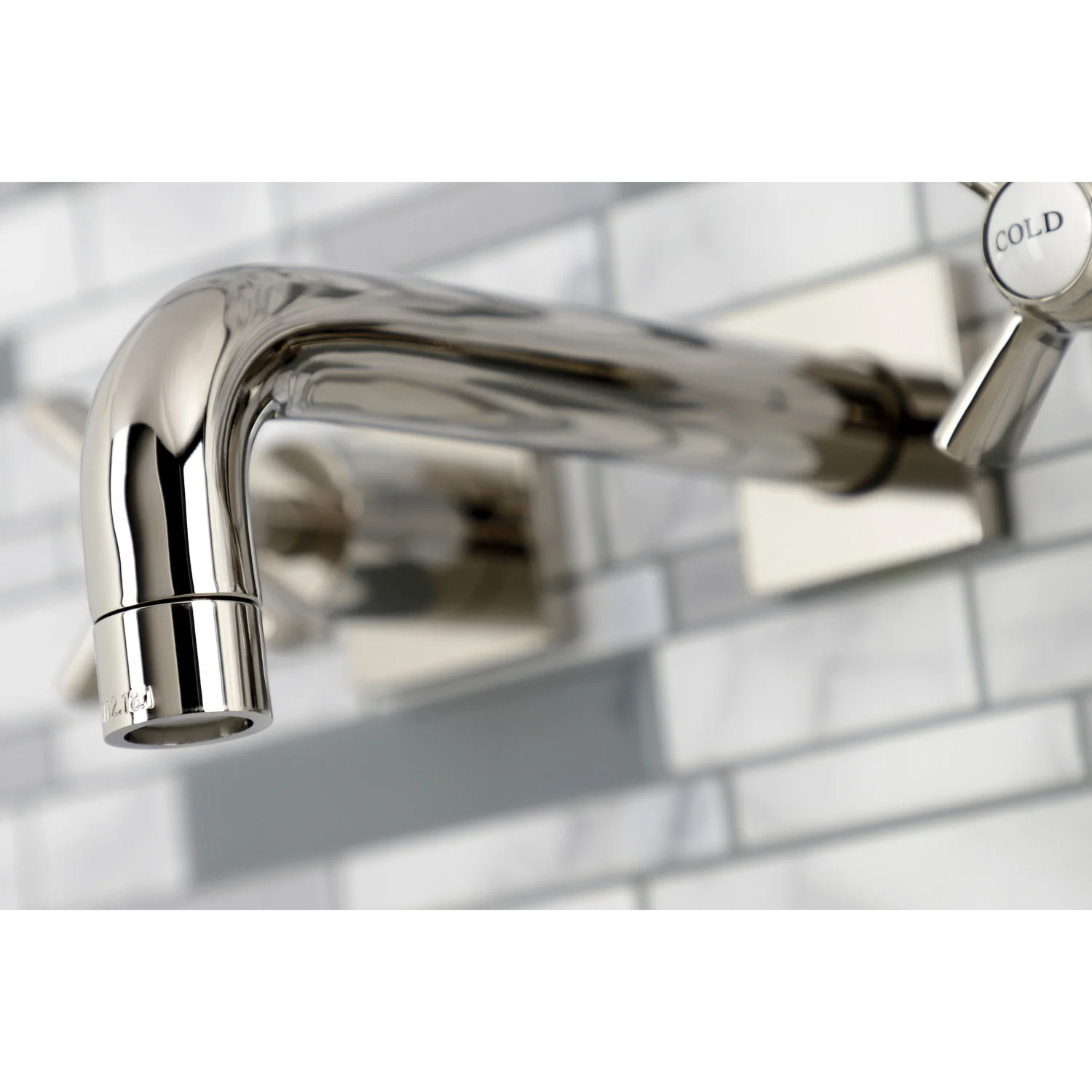 Kingston Sona KS6126ZX - Millennium Double-Handle 3-Hole Wall Mount Bathroom Faucet, Polished Nickel - Image 3