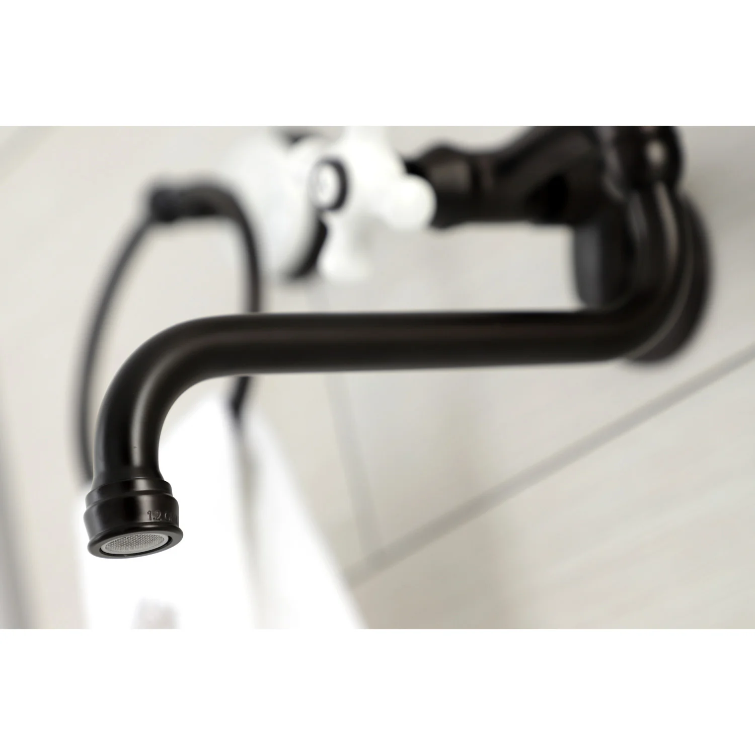 Kingston Heirloom KS615ORB - Kingston Double-Handle 2-Hole Wall Mount Bathroom Faucet, Oil Rubbed Bronze - Image 3