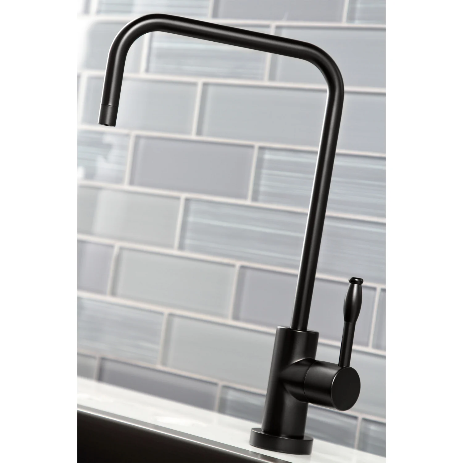 Kingston Sona KS6190NKL - Nustudio Single-Handle 1-Hole Deck Mount Water Filtration Faucet, Matte Black - Image 4