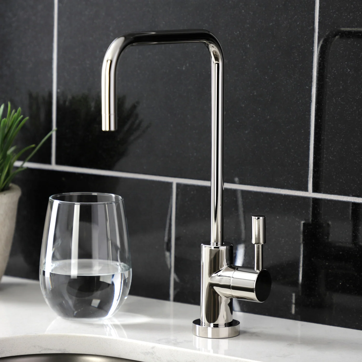 Kingston Sona KS6196DL - Concord Single-Handle 1-Hole Deck Mount Water Filtration Faucet, Polished Nickel - Image 2