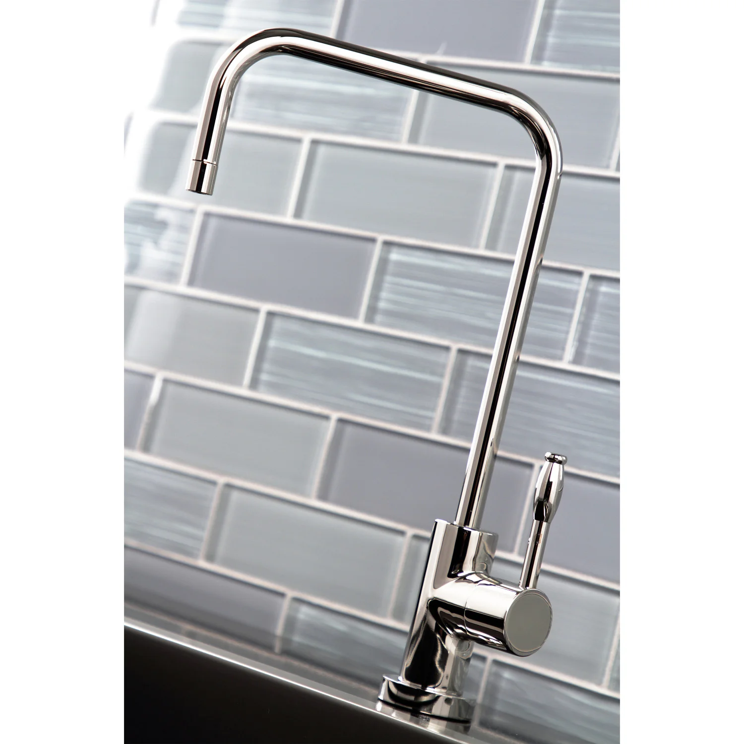 Kingston Sona KS6196NKL - Nustudio Single-Handle 1-Hole Deck Mount Water Filtration Faucet, Polished Nickel - Image 4