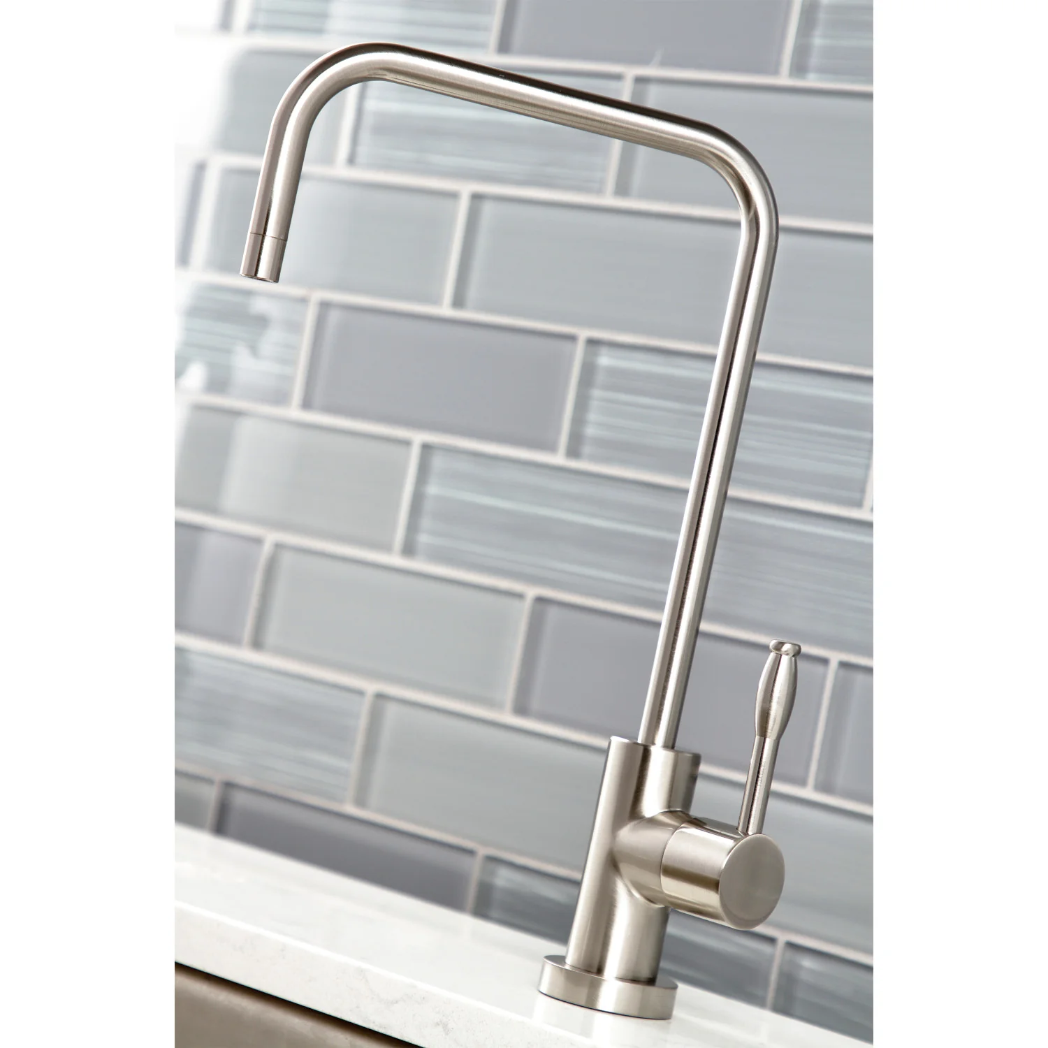 Kingston Sona KS6198NKL - Nustudio Single-Handle 1-Hole Deck Mount Water Filtration Faucet, Brushed Nickel - Image 4
