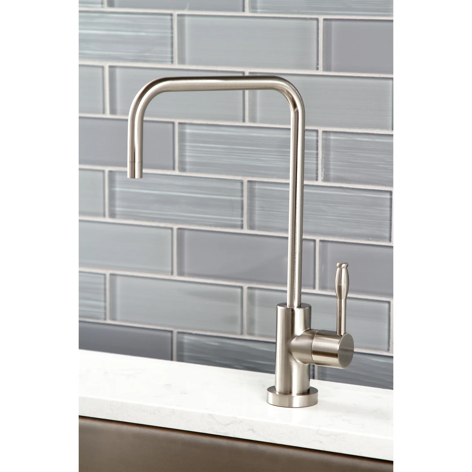 Kingston Sona KS6198NKL - Nustudio Single-Handle 1-Hole Deck Mount Water Filtration Faucet, Brushed Nickel - Image 5