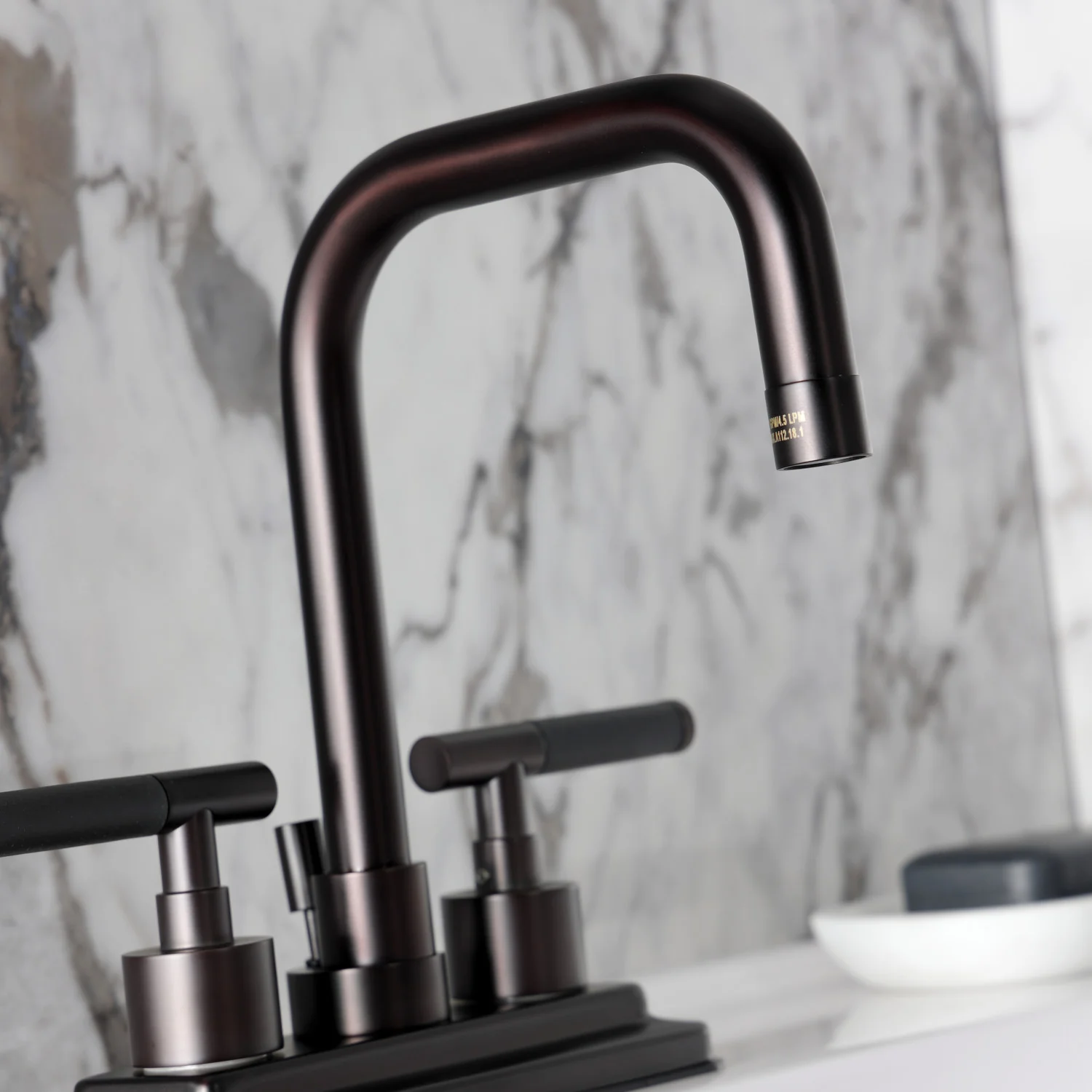 Kingston Sona KS6645CKL - Kaiser Double-Handle 3-Hole Deck Mount 4-Inch Centerset Bathroom Faucet with Brass Pop-Up, Oil Rubbed Bronze - Image 9