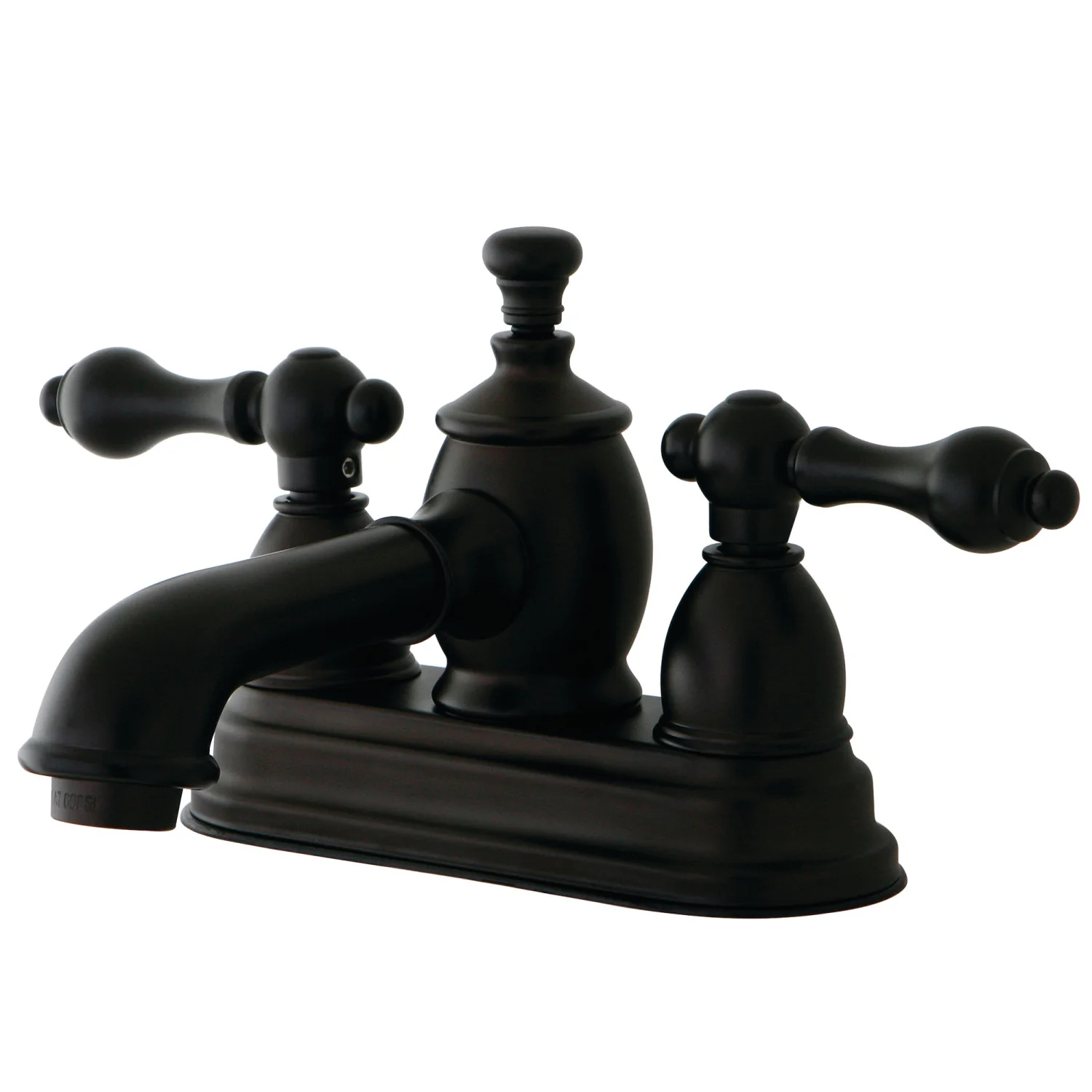 Kingston Tulare KS7005AL - English Country Double-Handle 3-Hole Deck Mount 4-Inch Centerset Bathroom Faucet with Brass Pop-Up, Oil Rubbed Bronze