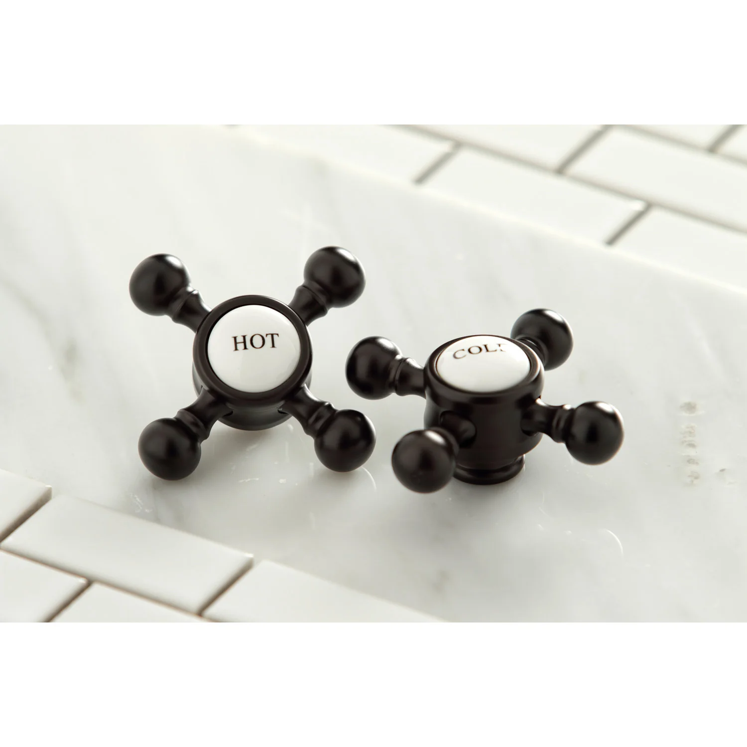 Kingston Tulare KS7005BX - English Country Double-Handle 3-Hole Deck Mount 4-Inch Centerset Bathroom Faucet with Brass Pop-Up, Oil Rubbed Bronze - Image 3