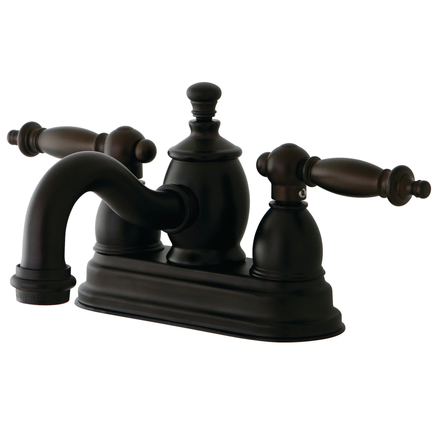 Kingston Heirloom KS7105TL - Templeton Double-Handle 3-Hole Deck Mount 4-Inch Centerset Bathroom Faucet with Brass Pop-Up, Oil Rubbed Bronze