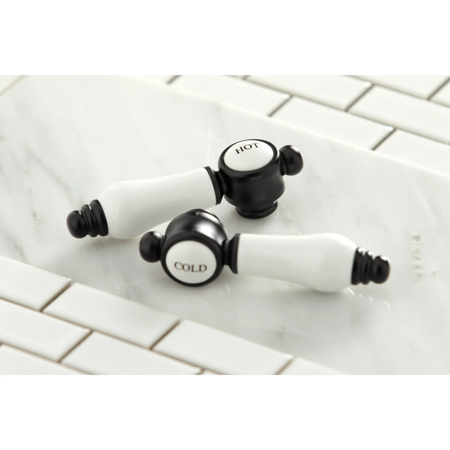 Kingston Tulare KS7120BPL - Bel-Air Double-Handle 3-Hole Wall Mount Bathroom Faucet, Matte Black - Image 5