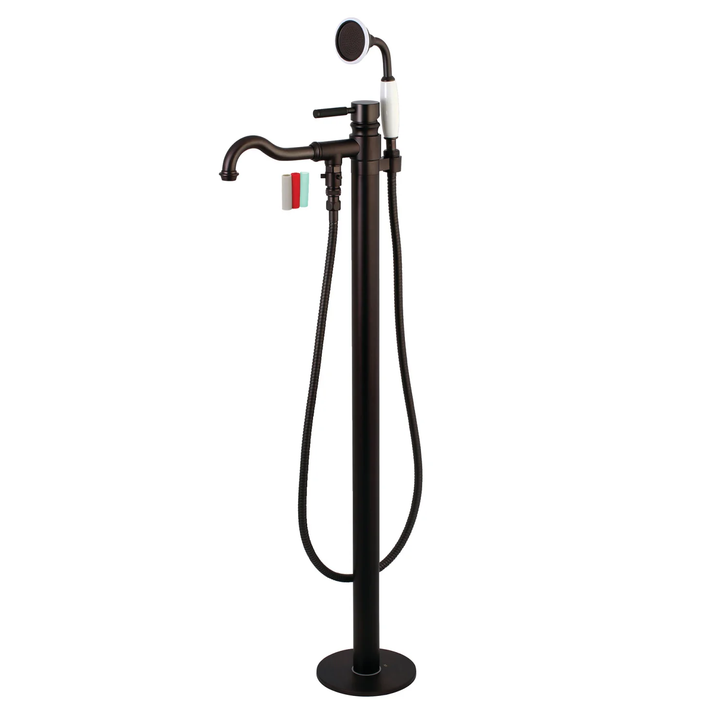 Kingston Sona KS7135DKL - Kaiser Single-Handle 1-Hole Freestanding Tub Faucet with Hand Shower, Oil Rubbed Bronze