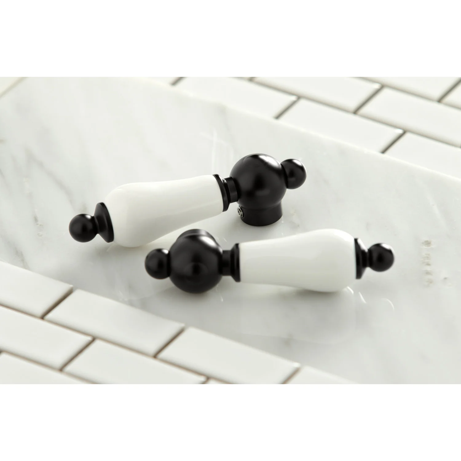 Kingston Tulare KS7270PLBS - English Country Two-Handle 4-Hole Deck Mount Bridge Kitchen Faucet with Brass Sprayer, Matte Black - Image 9