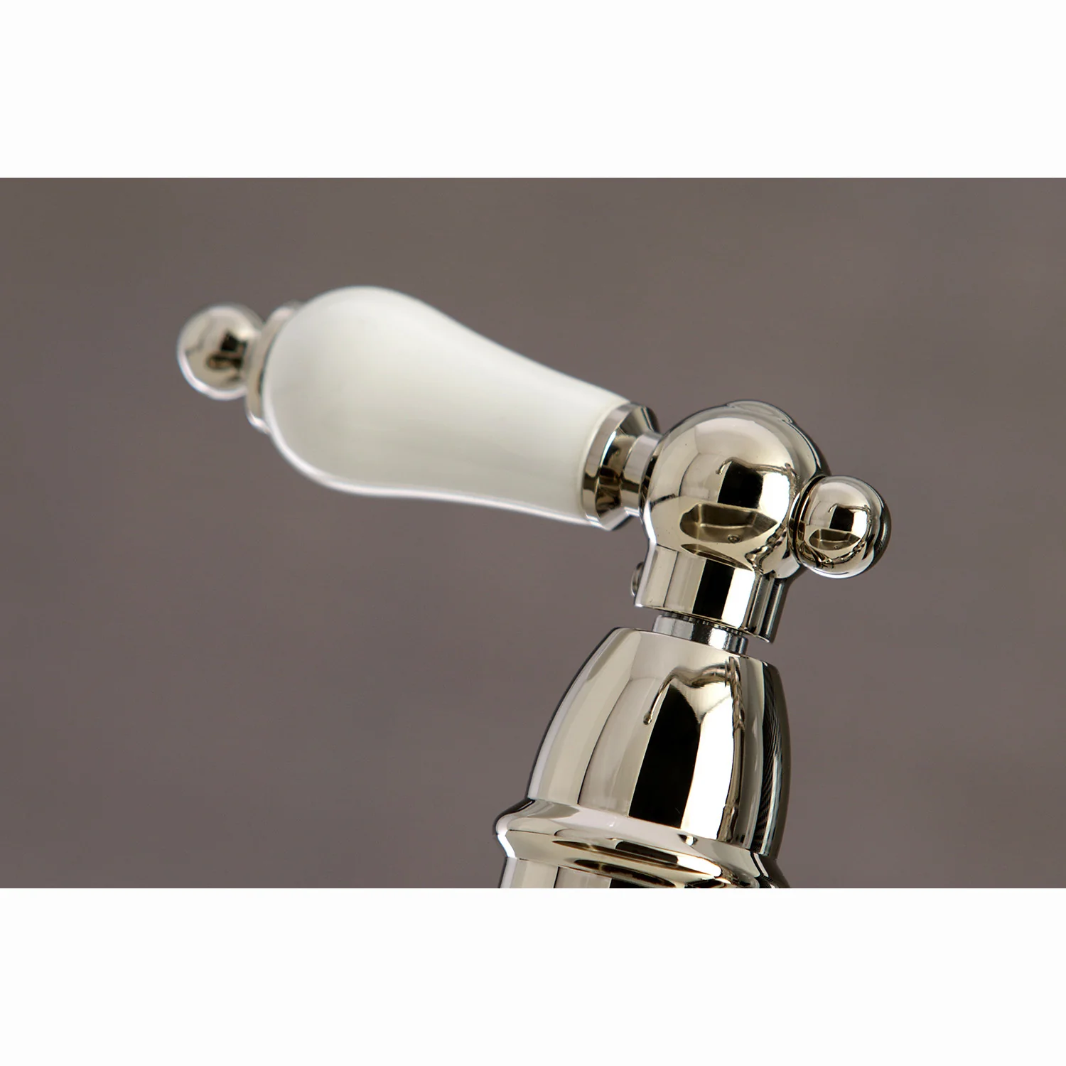 Kingston Tulare KS7276PLBS - English Country Two-Handle 4-Hole Deck Mount Bridge Kitchen Faucet with Brass Sprayer, Polished Nickel - Image 2