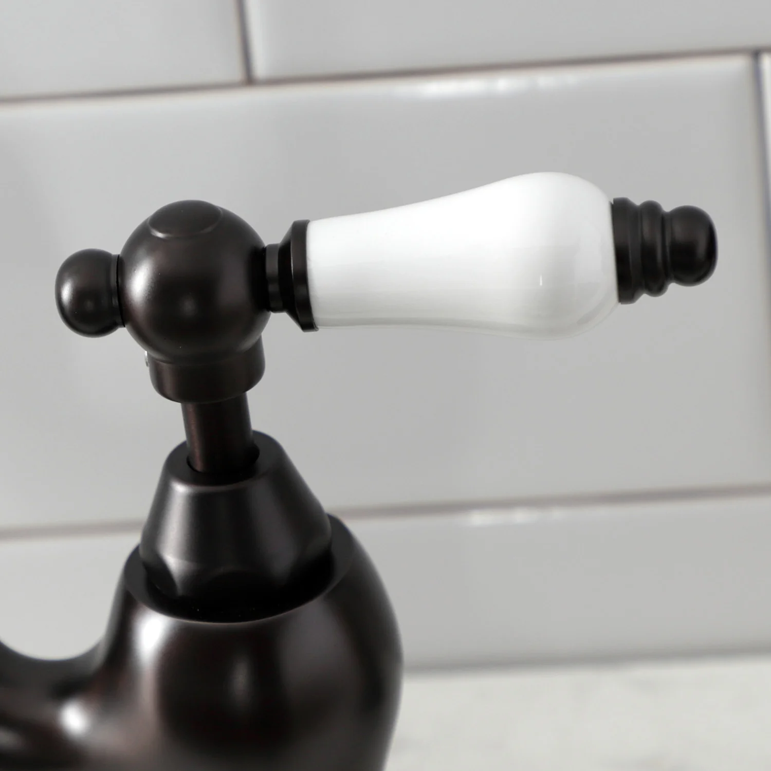 Kingston Heirloom KS7795PLBS - English Country Two-Handle 3-Hole Deck Mount Bridge Kitchen Faucet with Brass Sprayer, Oil Rubbed Bronze - Image 7