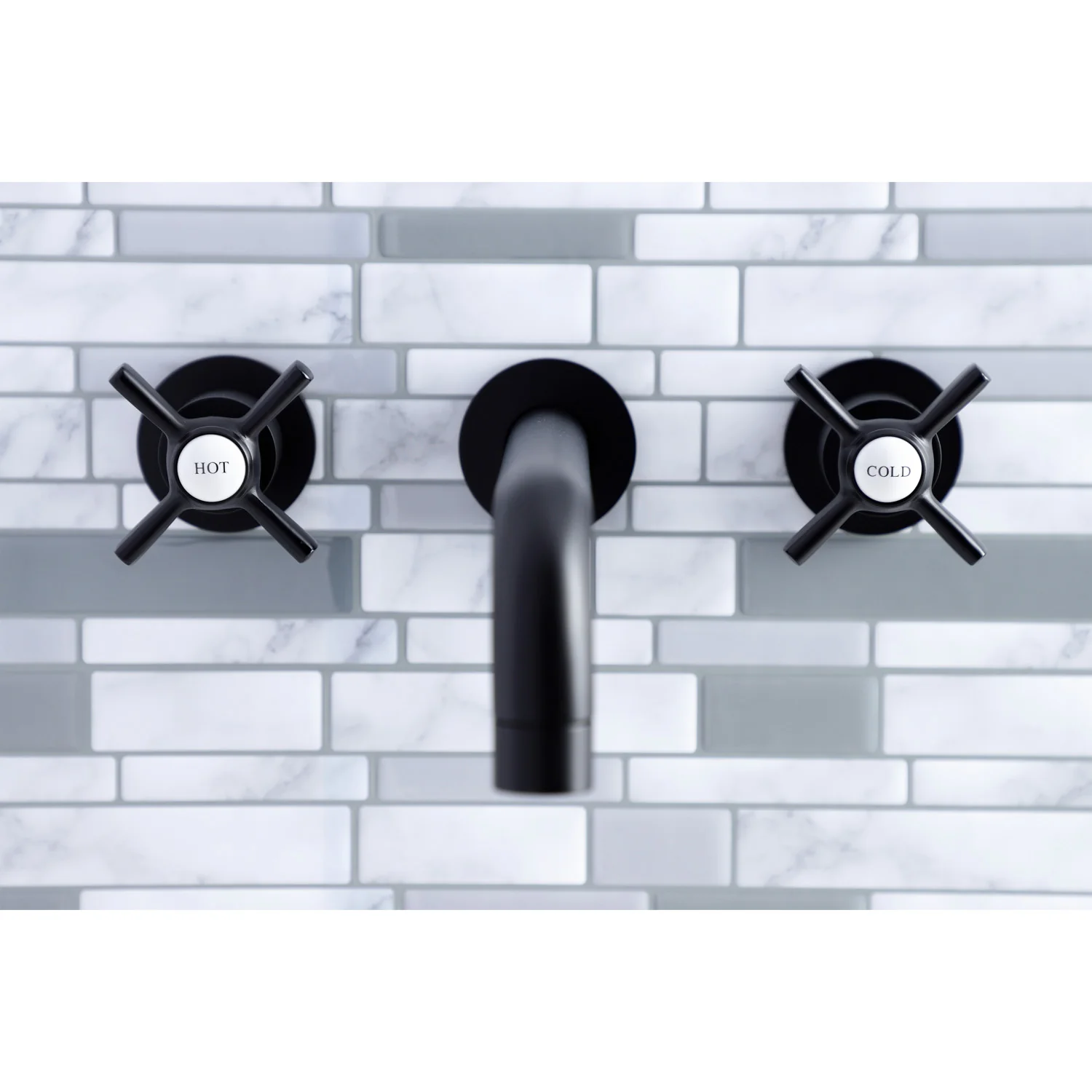 Kingston Sona KS8020ZX - Millennium Two-Handle 3-Hole Wall Mount Tub Faucet, Matte Black - Image 5