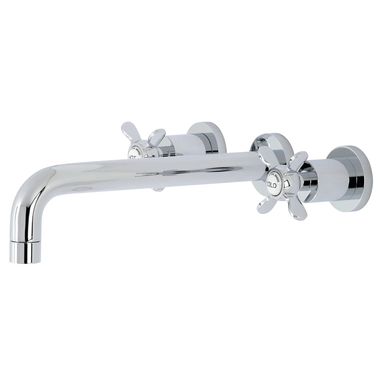 Kingston Tulare KS8021BEX - Essex Two-Handle 3-Hole Wall Mount Tub Faucet, Polished Chrome