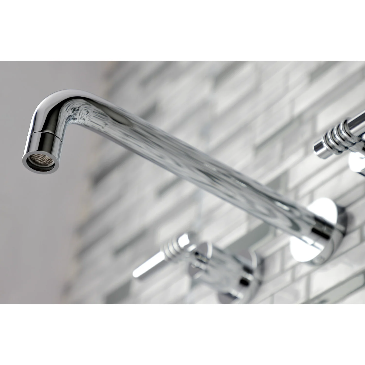Kingston Sona KS8021ML - Milano Two-Handle 3-Hole Wall Mount Tub Faucet, Polished Chrome - Image 5