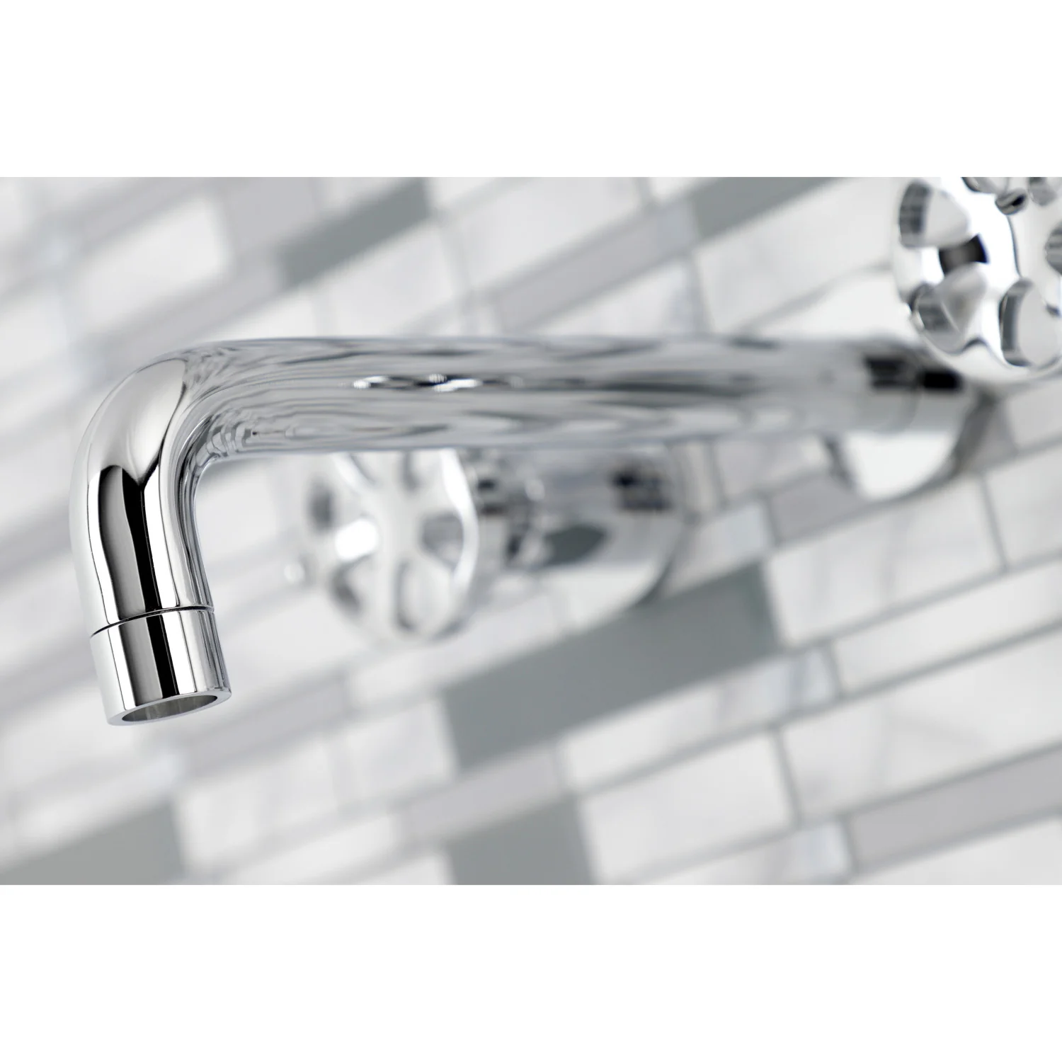 Kingston Sona KS8021RX - Belknap Two-Handle 3-Hole Wall Mount Tub Faucet, Polished Chrome - Image 3