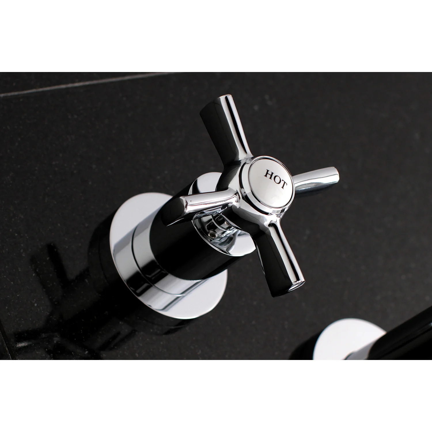 Kingston Sona KS8021ZX - Millennium Two-Handle 3-Hole Wall Mount Tub Faucet, Polished Chrome - Image 3