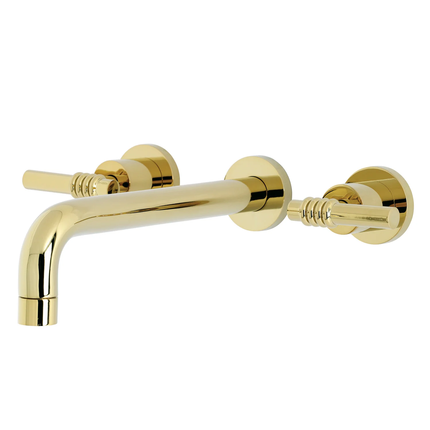 Kingston Sona KS8022ML - Milano Two-Handle 3-Hole Wall Mount Tub Faucet, Polished Brass