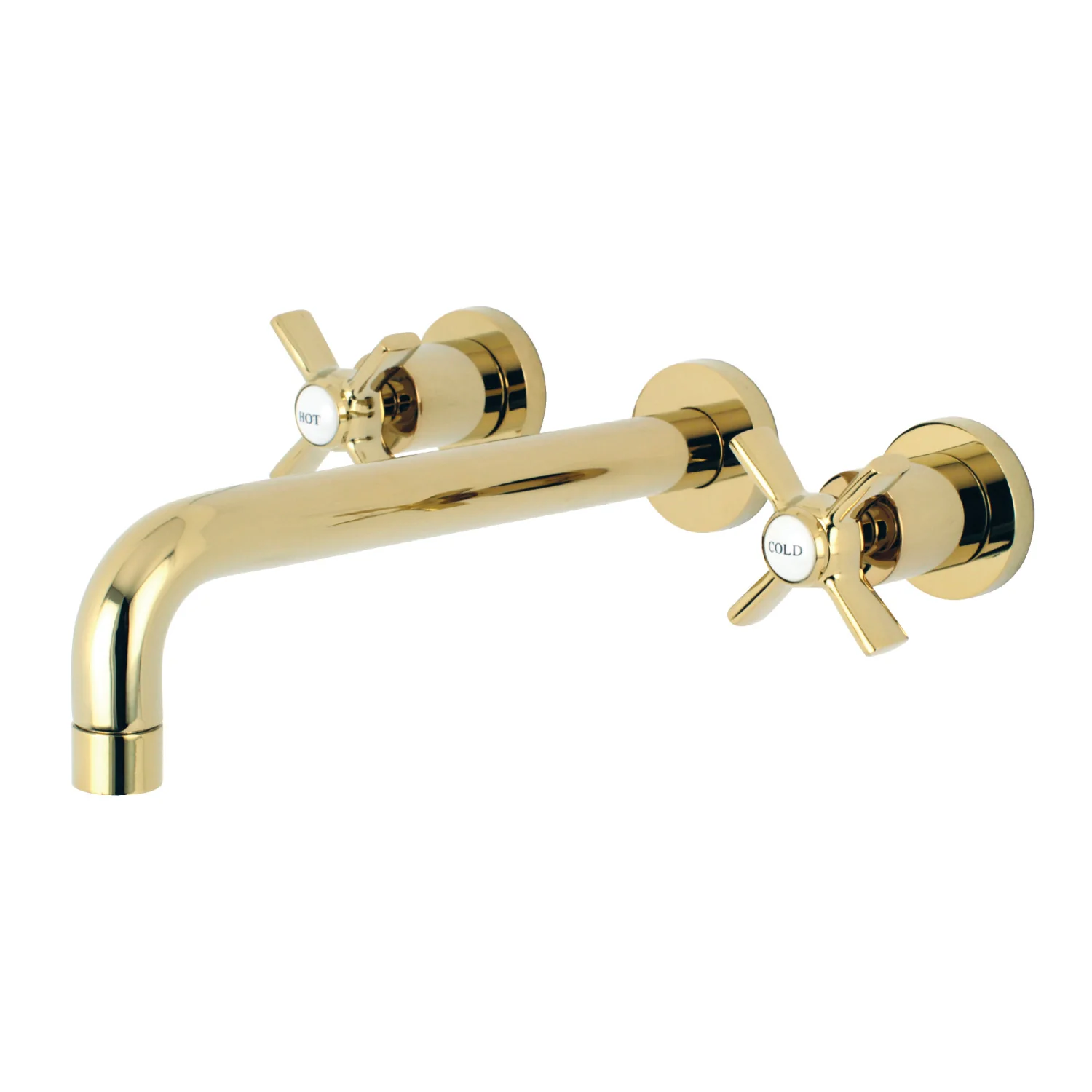 Kingston Sona KS8022ZX - Millennium Two-Handle 3-Hole Wall Mount Tub Faucet, Polished Brass