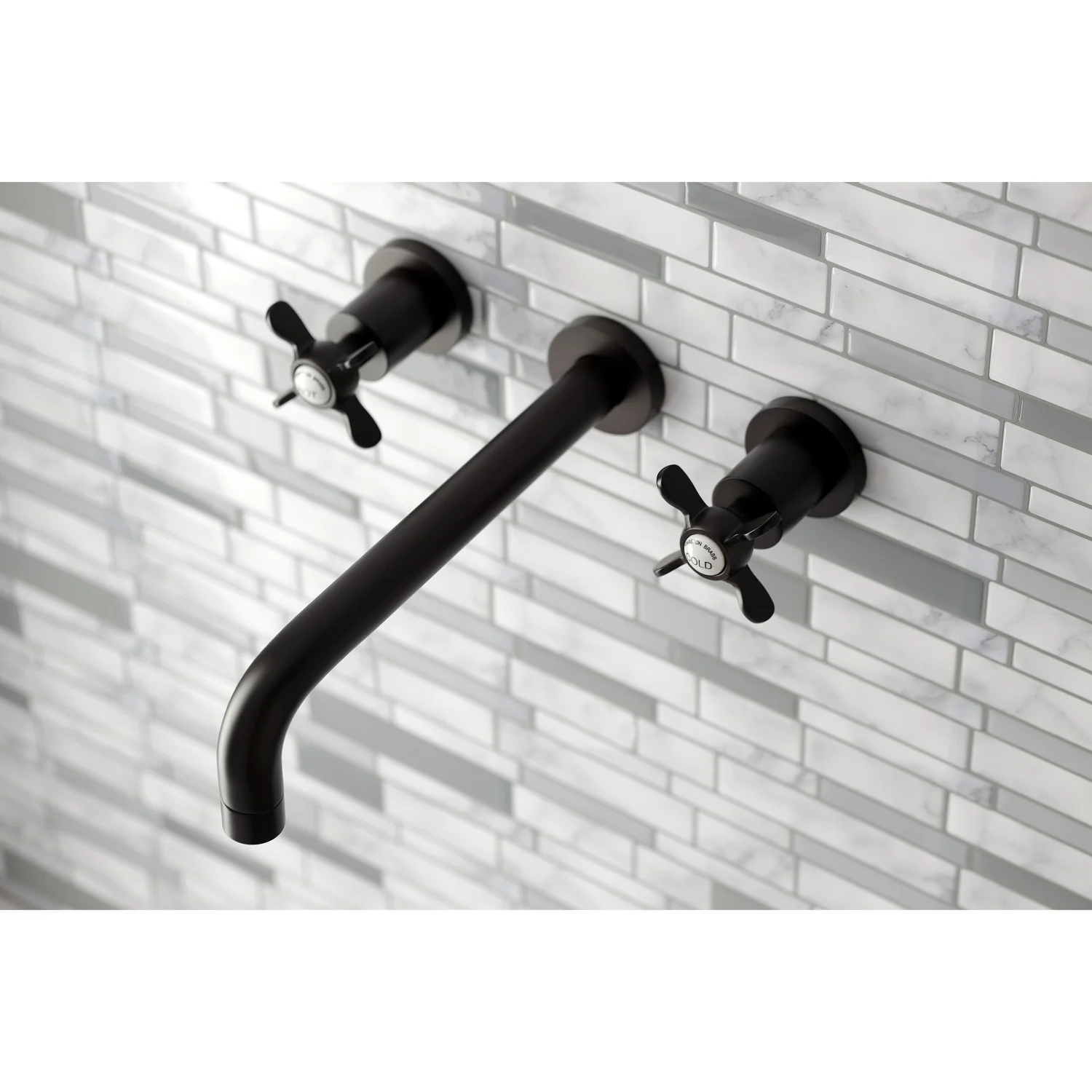 Kingston Tulare KS8025BEX - Essex Two-Handle 3-Hole Wall Mount Tub Faucet, Oil Rubbed Bronze - Image 5