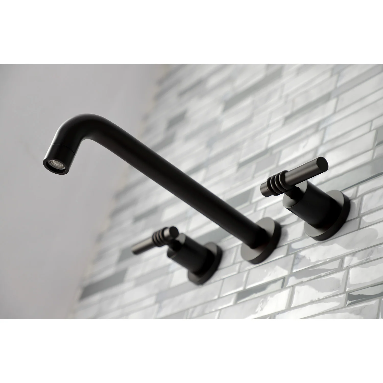 Kingston Sona KS8025ML - Milano Two-Handle 3-Hole Wall Mount Tub Faucet, Oil Rubbed Bronze - Image 4