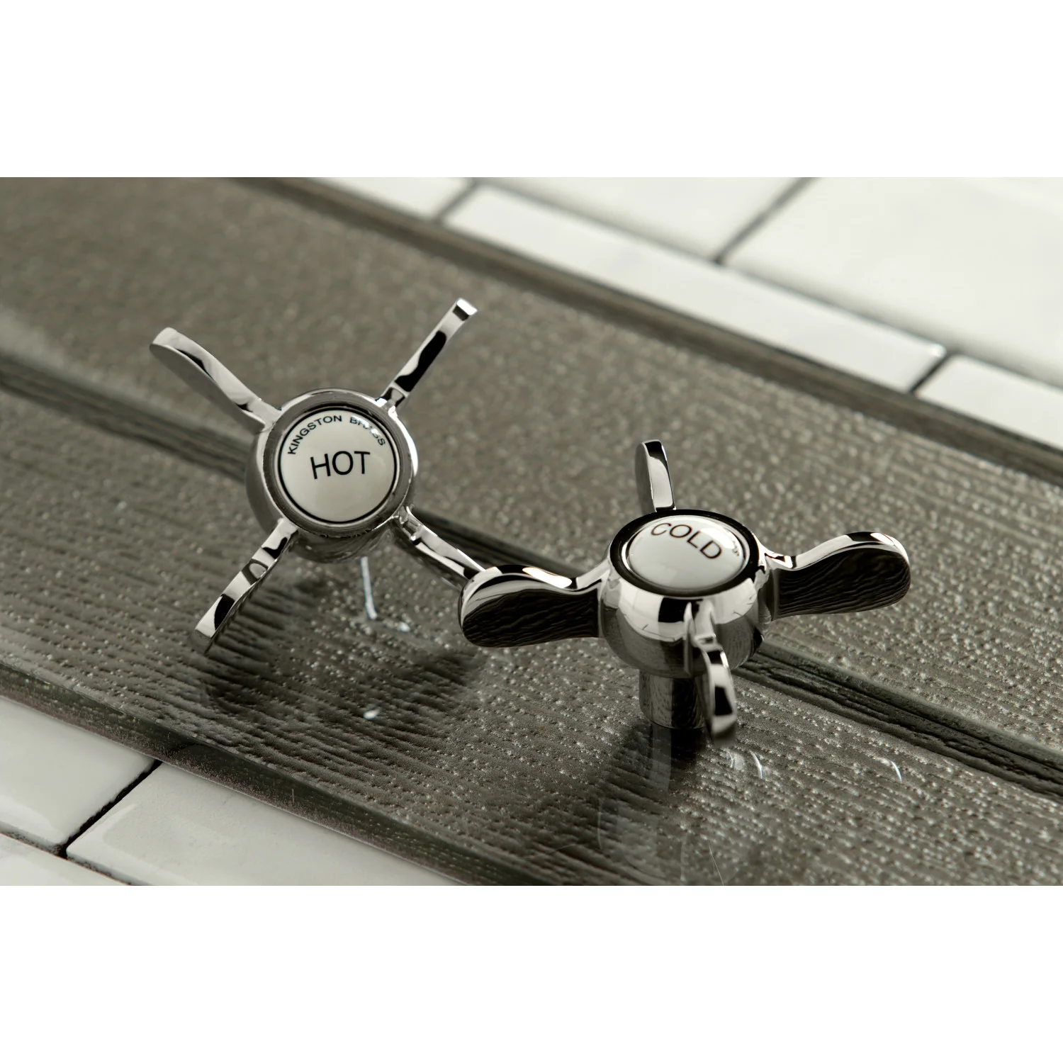 Kingston Tulare KS8026BEX - Essex Two-Handle 3-Hole Wall Mount Tub Faucet, Polished Nickel - Image 6