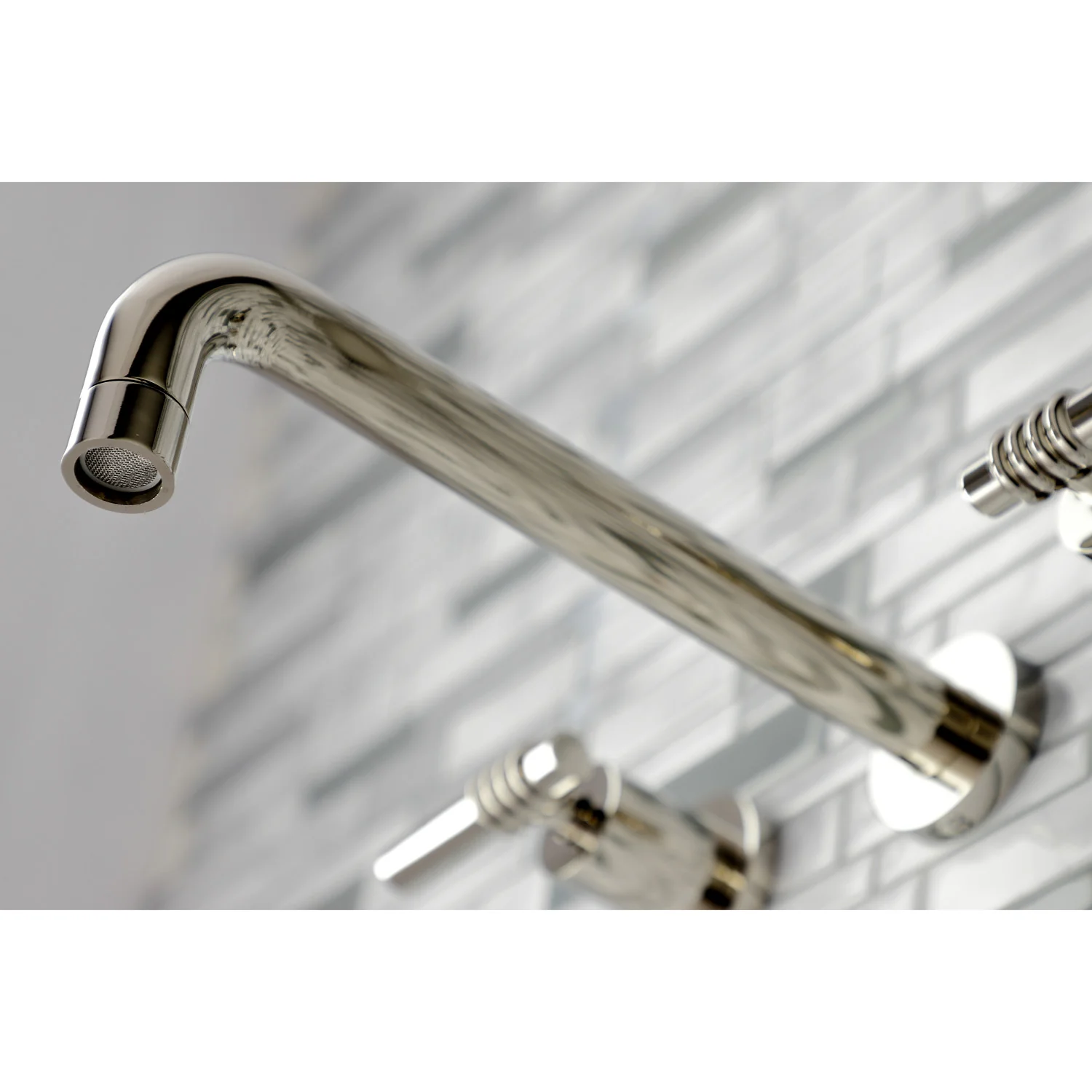 Kingston Sona KS8026ML - Milano Two-Handle 3-Hole Wall Mount Tub Faucet, Polished Nickel - Image 5