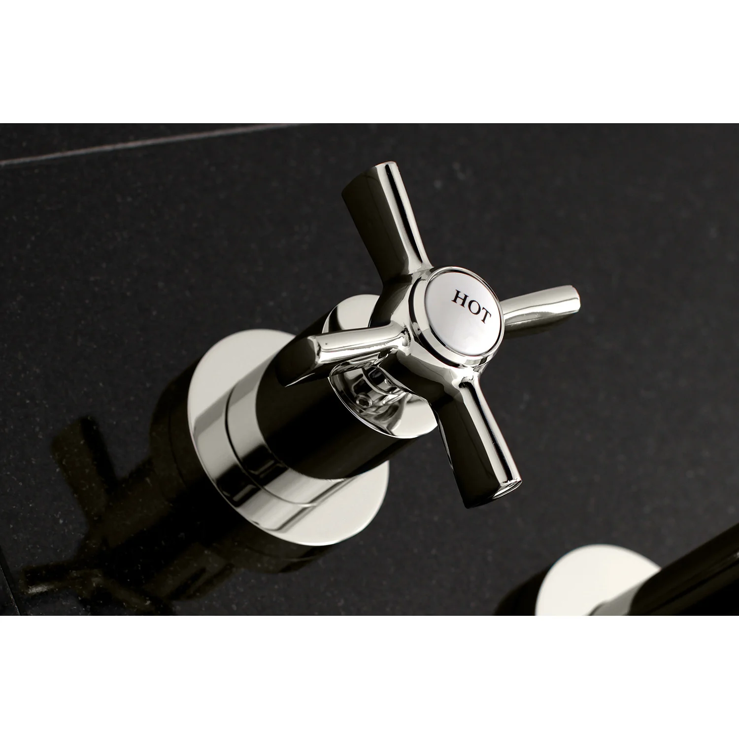 Kingston Sona KS8026ZX - Millennium Two-Handle 3-Hole Wall Mount Tub Faucet, Polished Nickel - Image 2