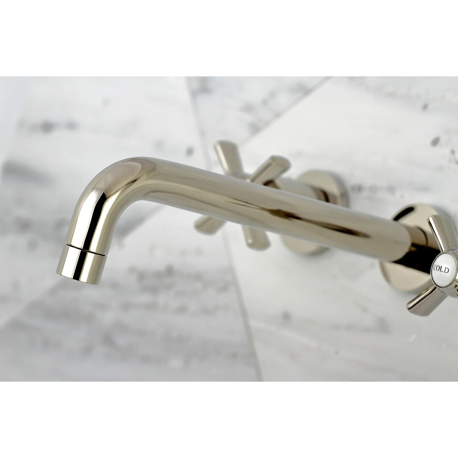 Kingston Sona KS8026ZX - Millennium Two-Handle 3-Hole Wall Mount Tub Faucet, Polished Nickel - Image 3