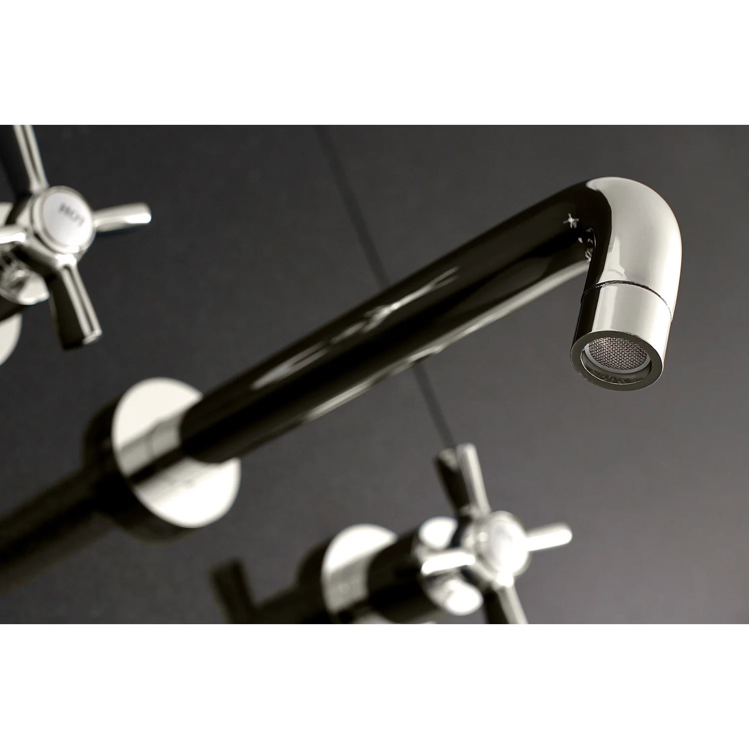 Kingston Sona KS8026ZX - Millennium Two-Handle 3-Hole Wall Mount Tub Faucet, Polished Nickel - Image 4