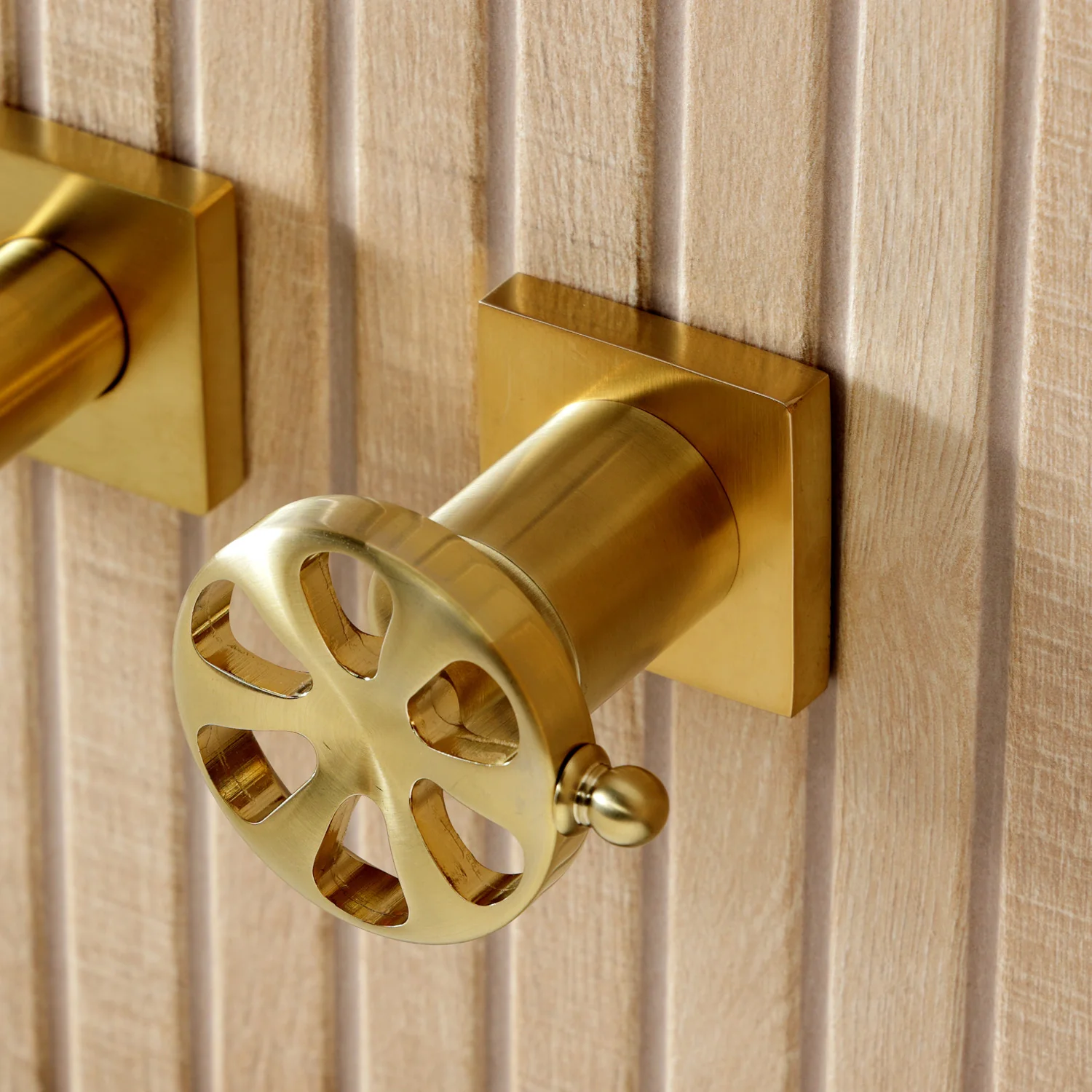 Kingston Sona KS8027RX - Belknap Two-Handle 3-Hole Wall Mount Tub Faucet, Brushed Brass - Image 8