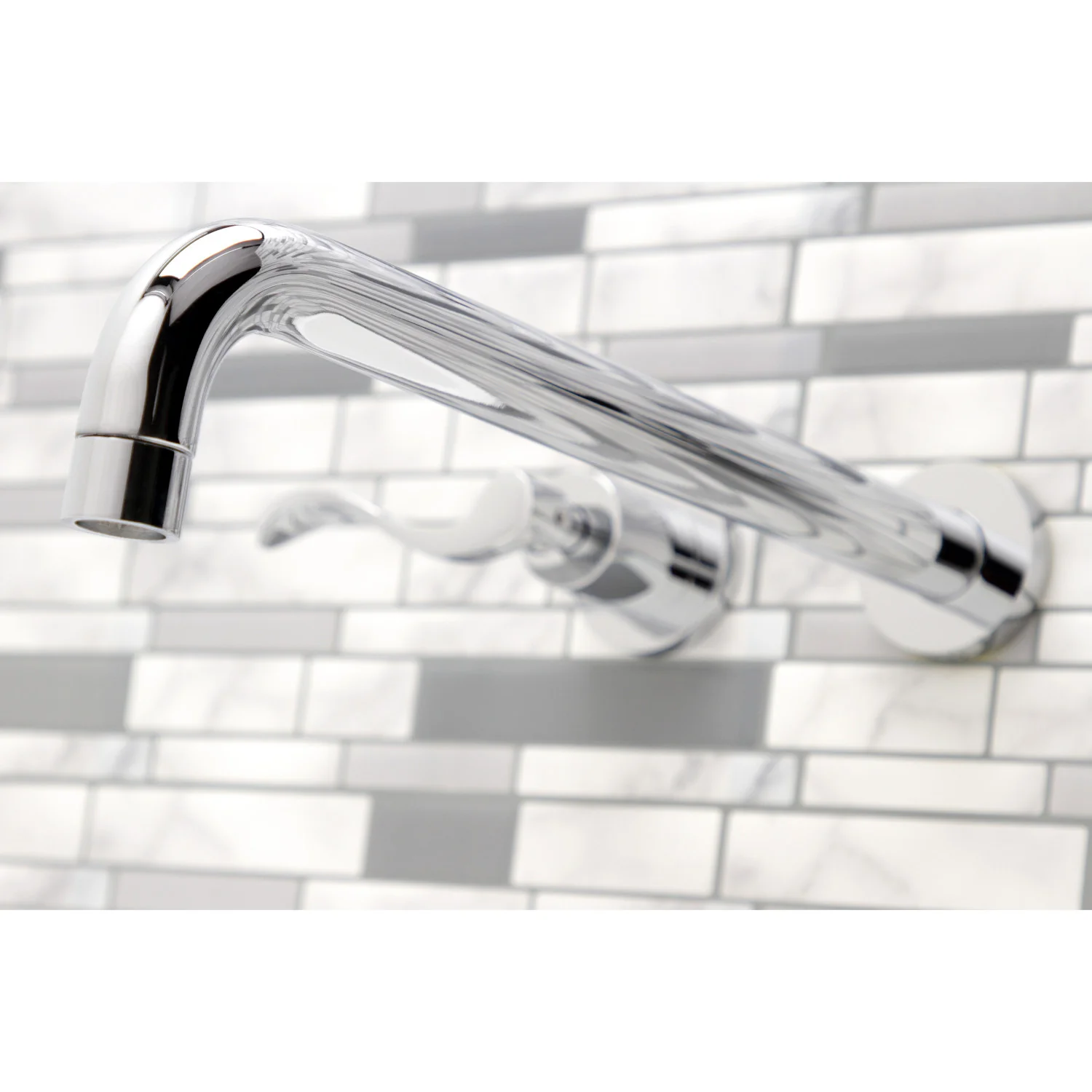 Kingston Sona KS8041DFL - NuWave Two-Handle 3-Hole Wall Mount Tub Faucet, Polished Chrome - Image 3