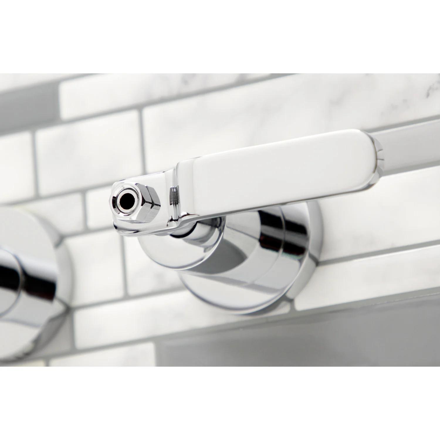 Kingston Sona KS8041KL - Whitaker Two-Handle 3-Hole Wall Mount Tub Faucet, Polished Chrome - Image 3