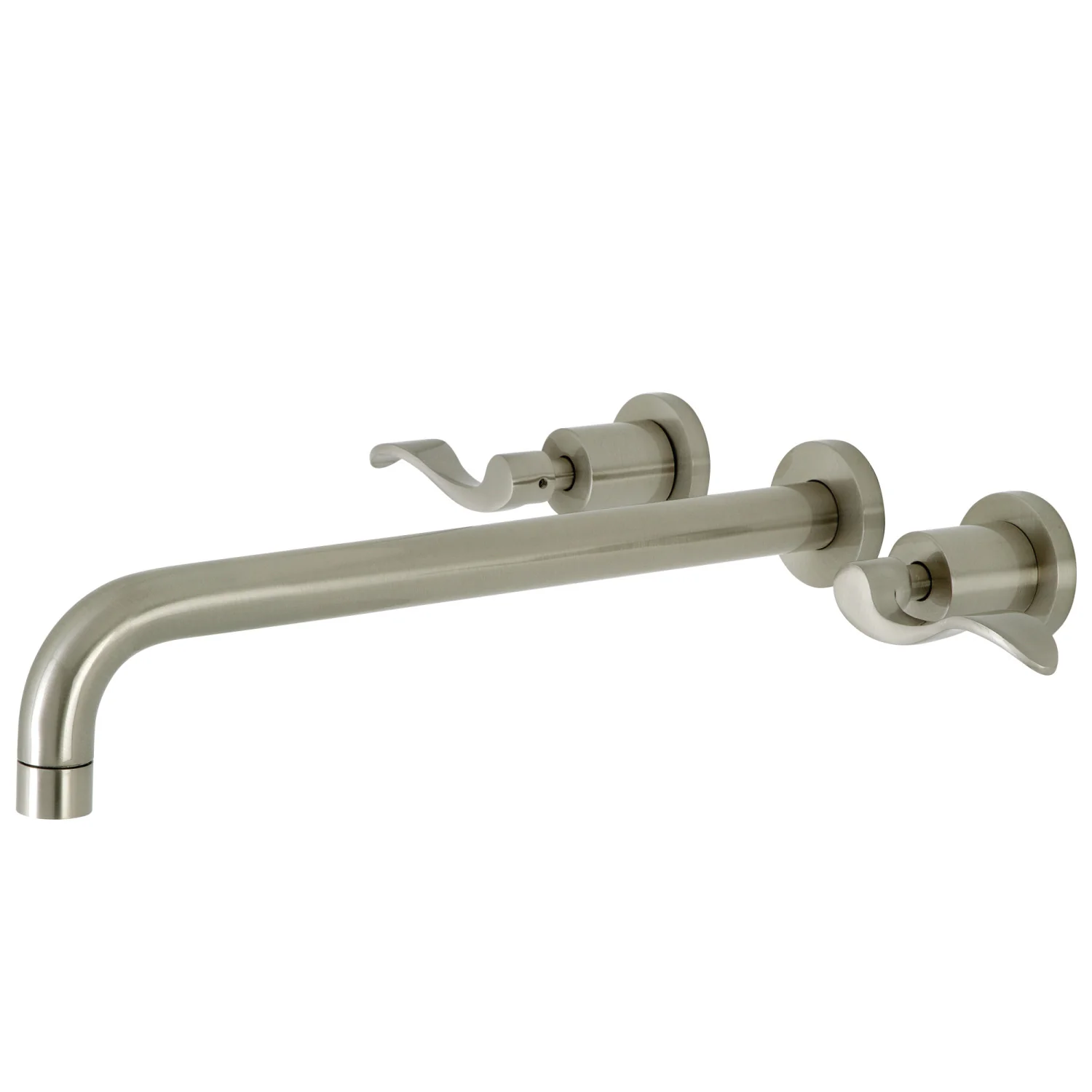 Kingston Sona KS8048DFL - NuWave Two-Handle 3-Hole Wall Mount Tub Faucet, Brushed Nickel