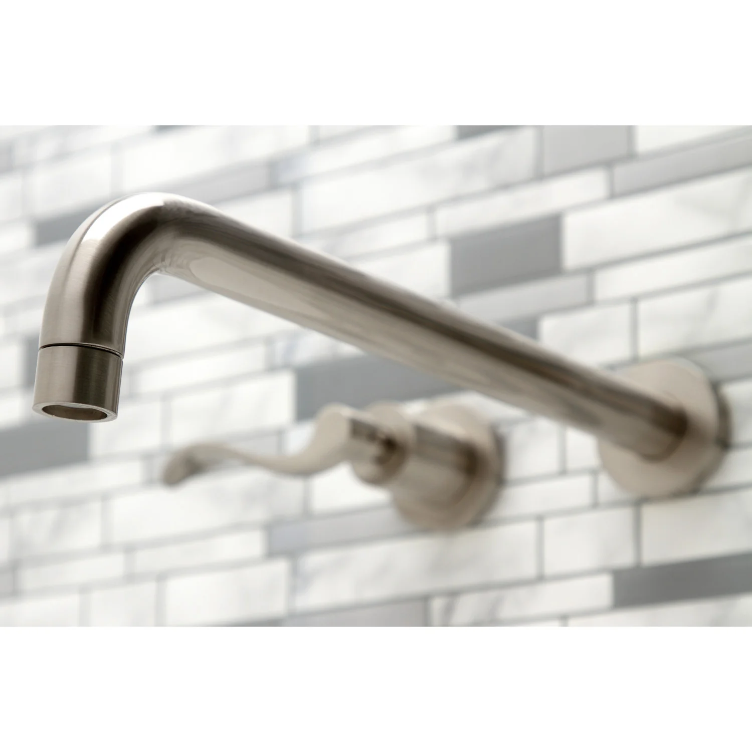 Kingston Sona KS8048DFL - NuWave Two-Handle 3-Hole Wall Mount Tub Faucet, Brushed Nickel - Image 3