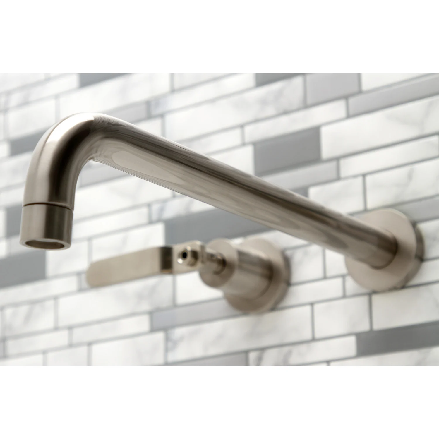 Kingston Sona KS8048KL - Whitaker Two-Handle 3-Hole Wall Mount Tub Faucet, Brushed Nickel - Image 3